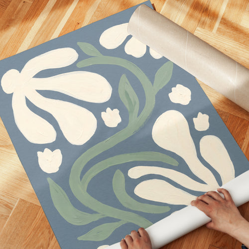 Abstract Floral Art Print - detail