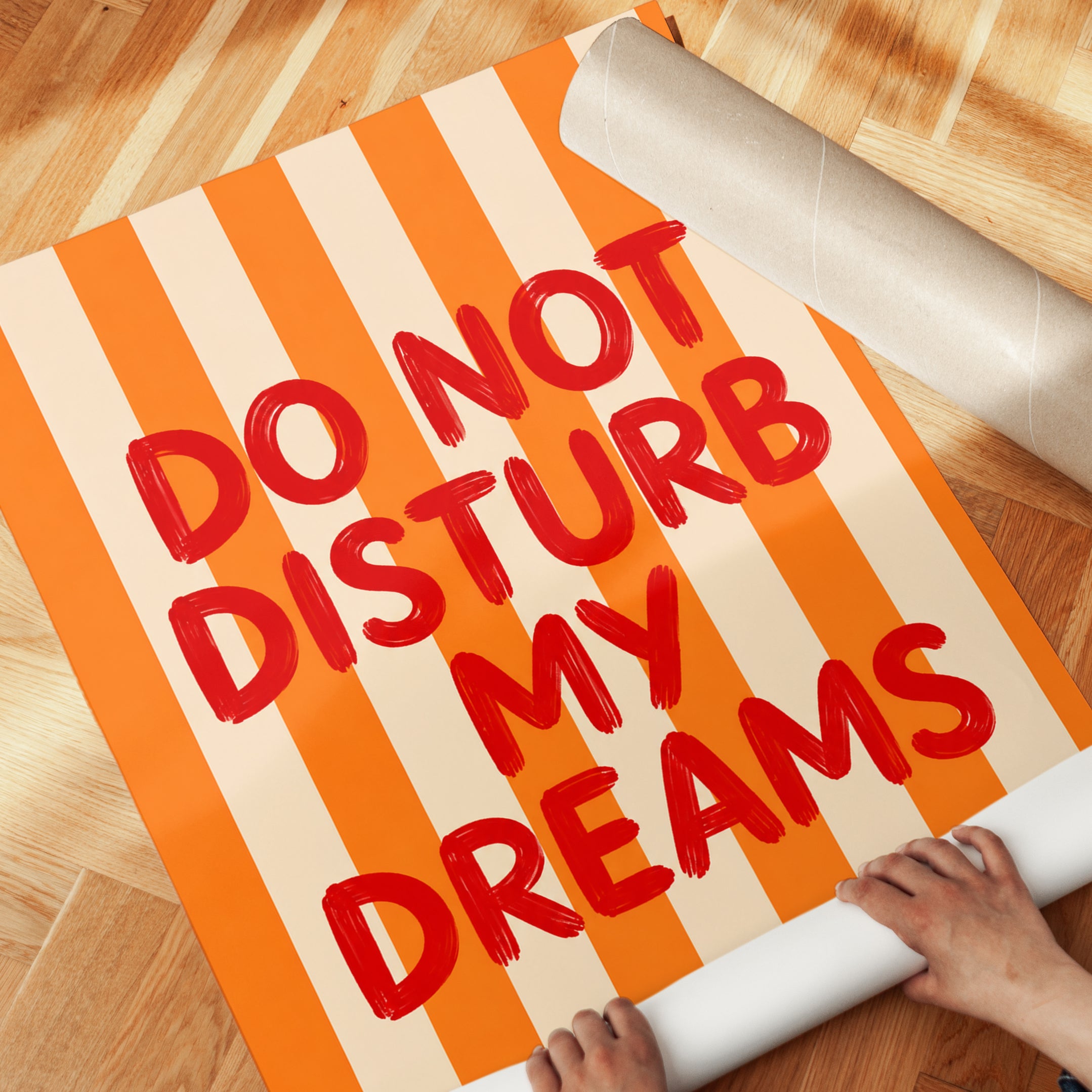 Do Not Disturb My Dreams Print – Bold Retro Style - detail