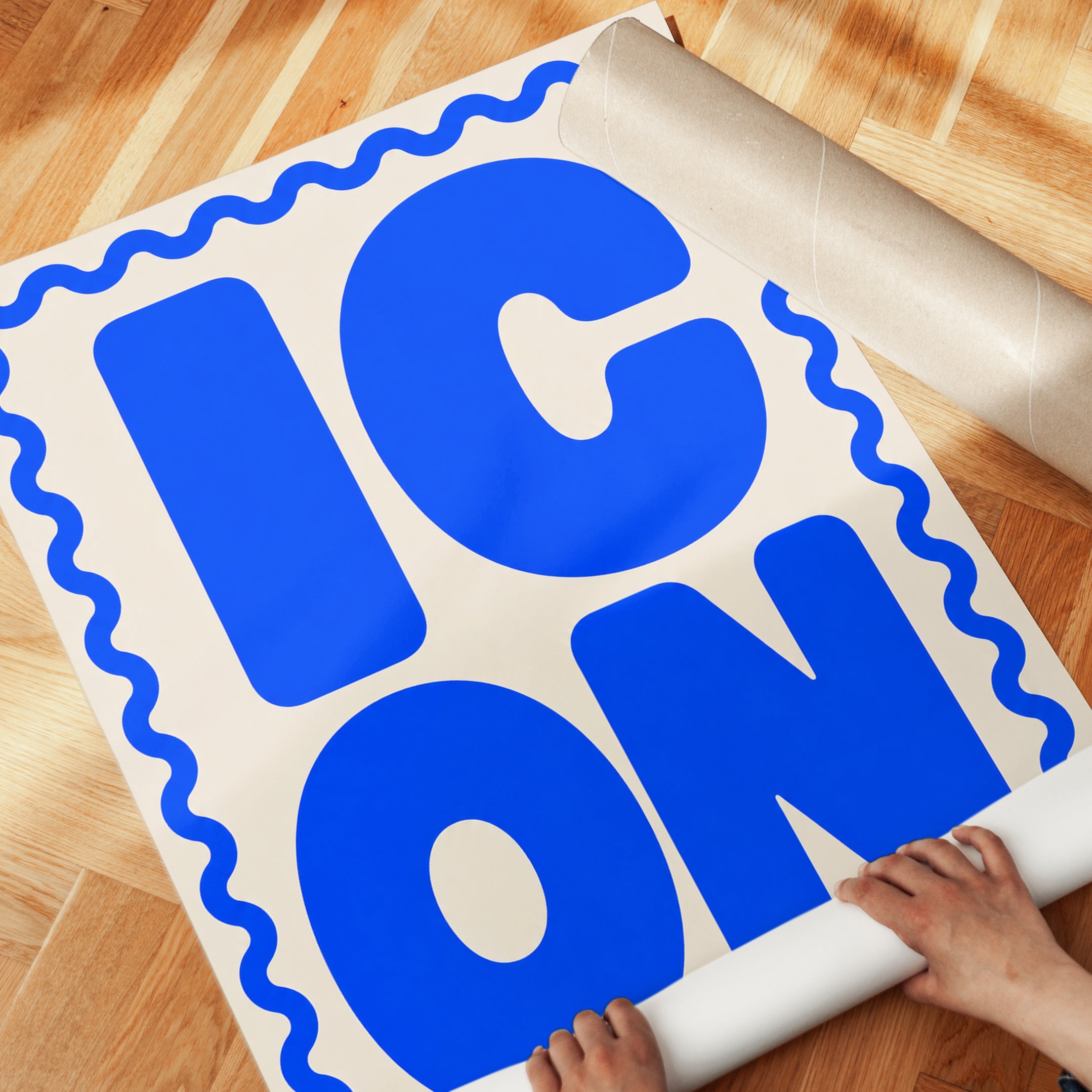 Icon Wall Art Print – Bold Typography Decor - detail