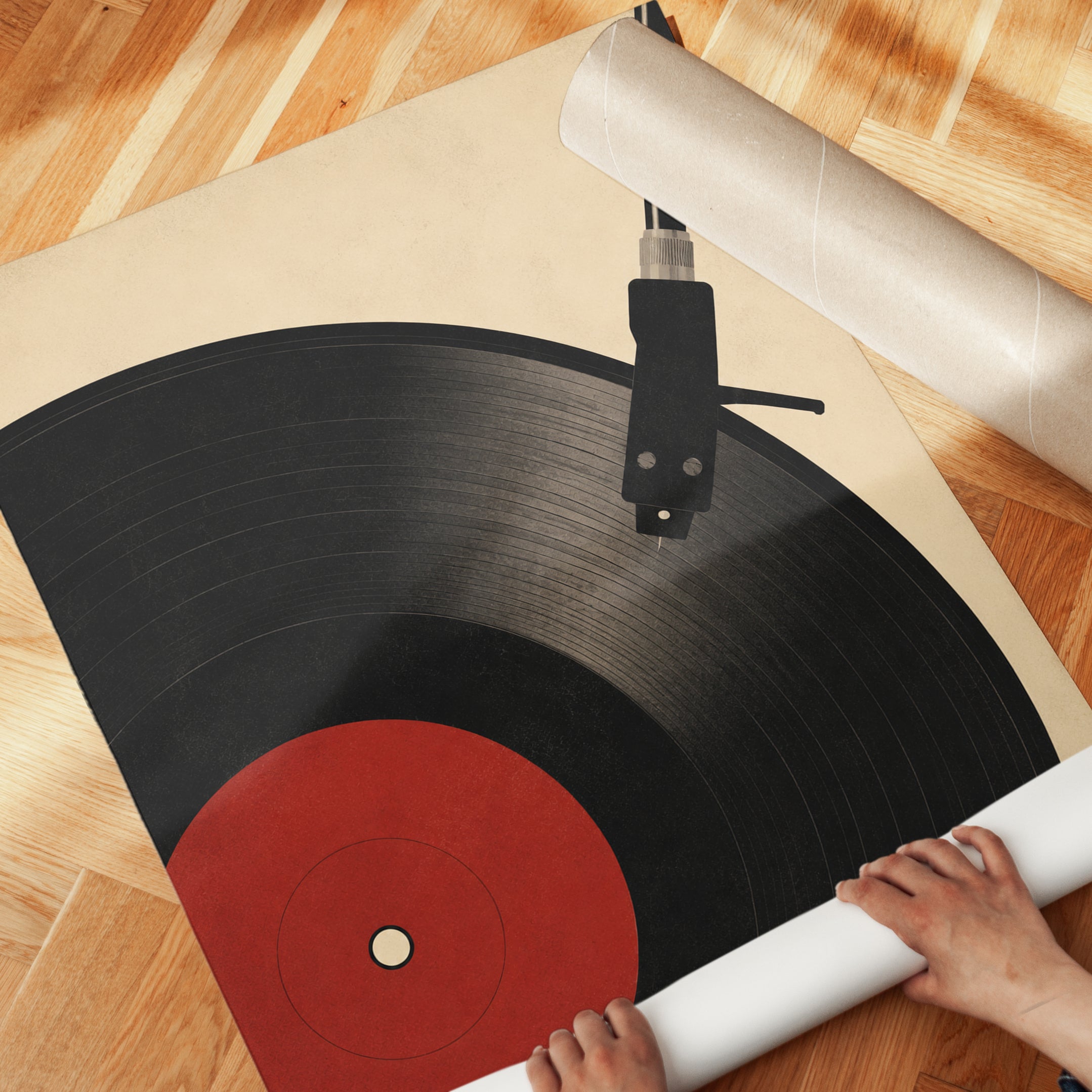 Vinyl Record Wall Art – Music Lover Print - detail
