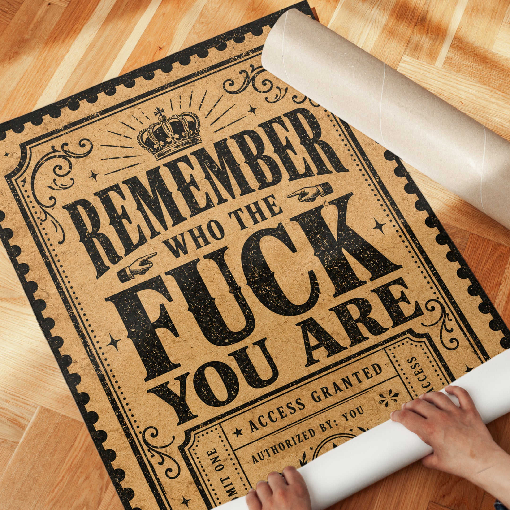Motivational Quote Print - detail
