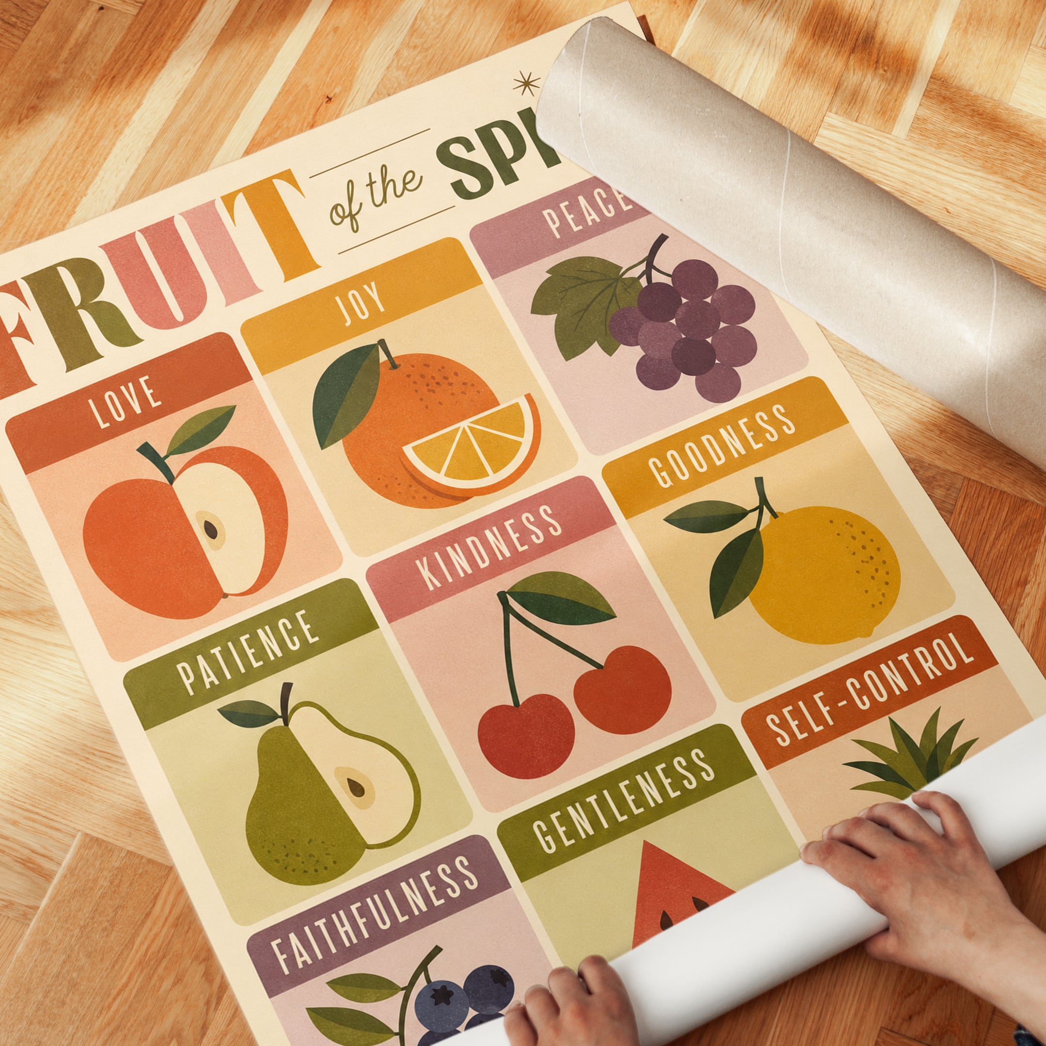 Christian Wall Art: Fruit of the Spirit - detail