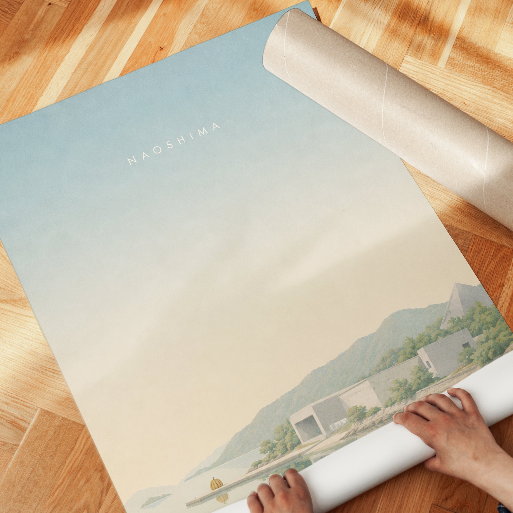 Naoshima Island Architecture Print: Minimalist Japanese Landscape - detail