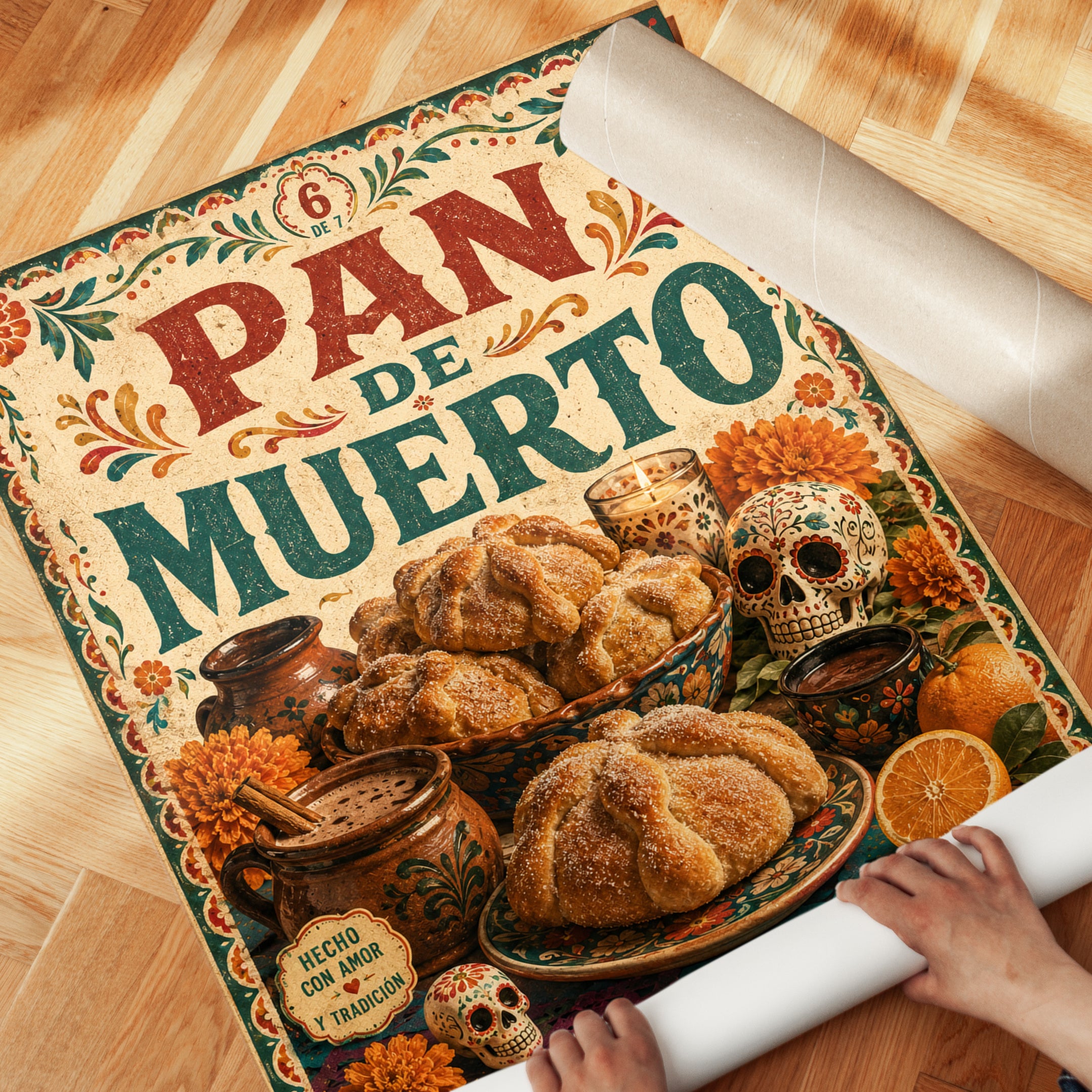 Pan de Muerto Print - detail