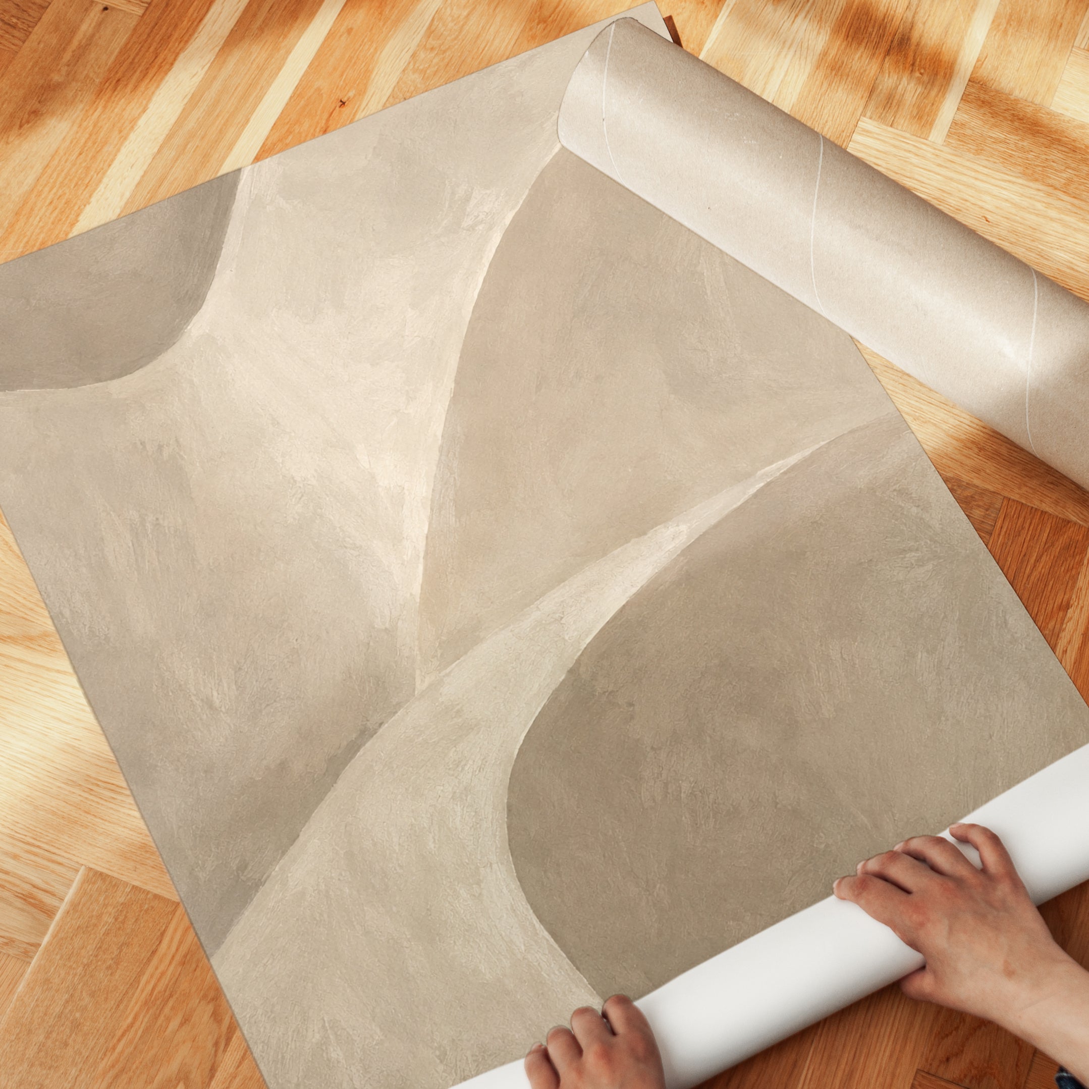 Neutral Abstract Wall Art - detail