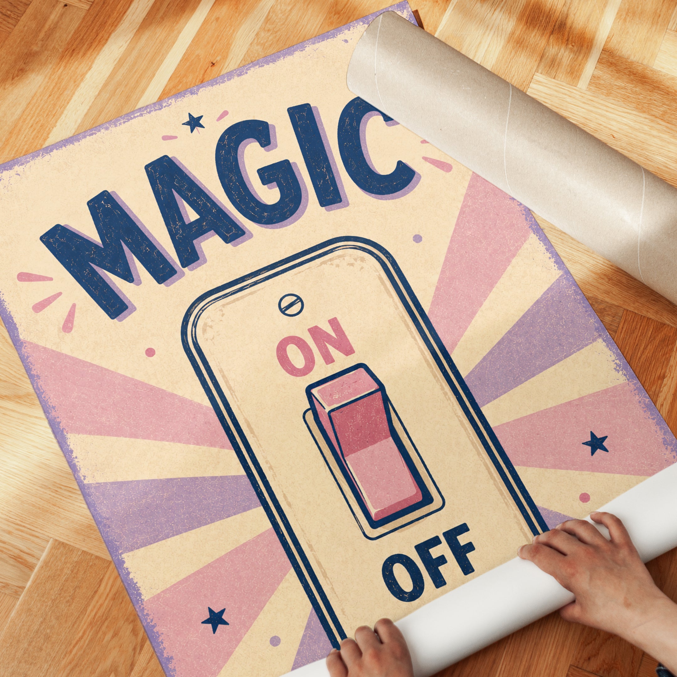 Retro Wall Art – Magic Switch Print - detail