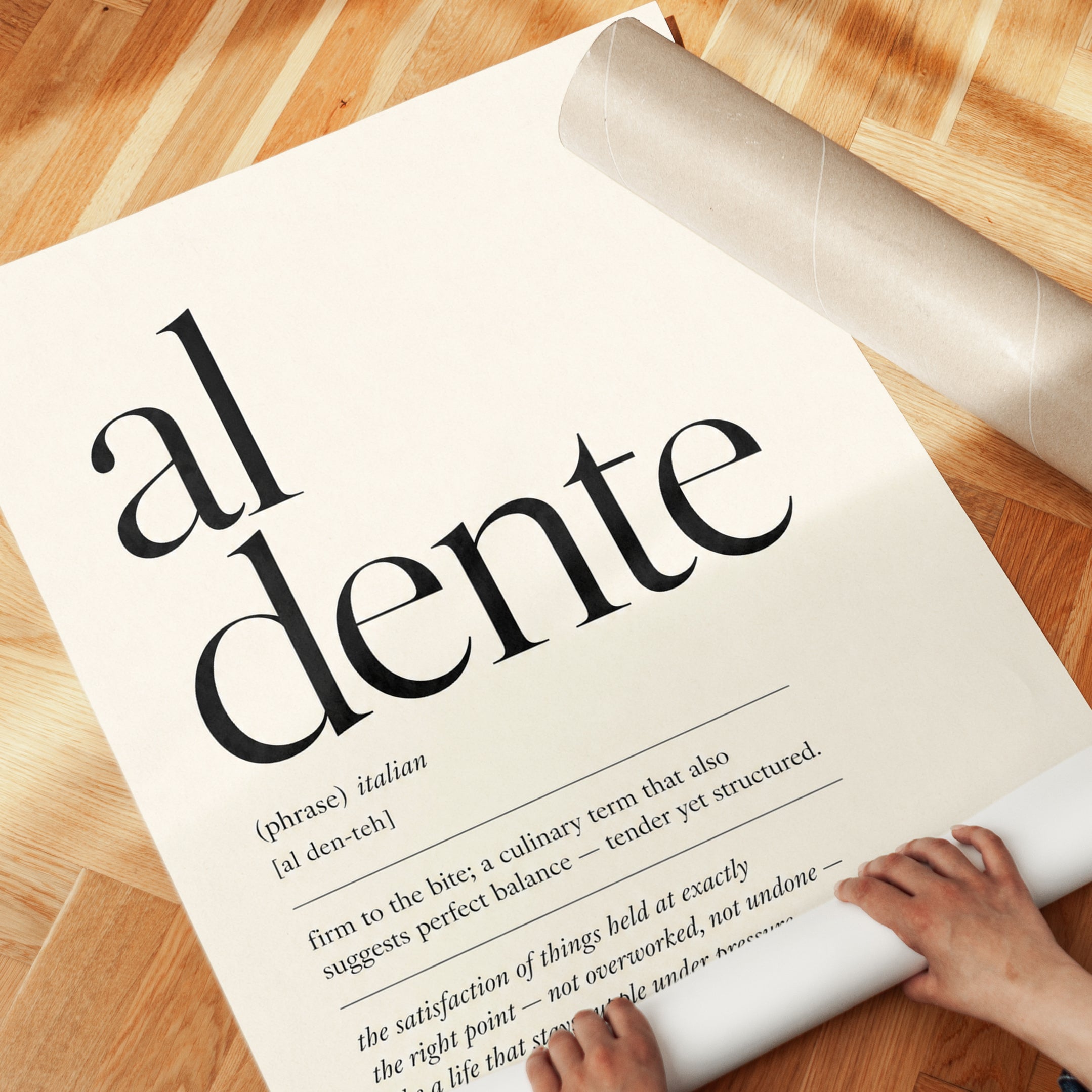Italian Kitchen Wall Art: Al Dente Definition - detail