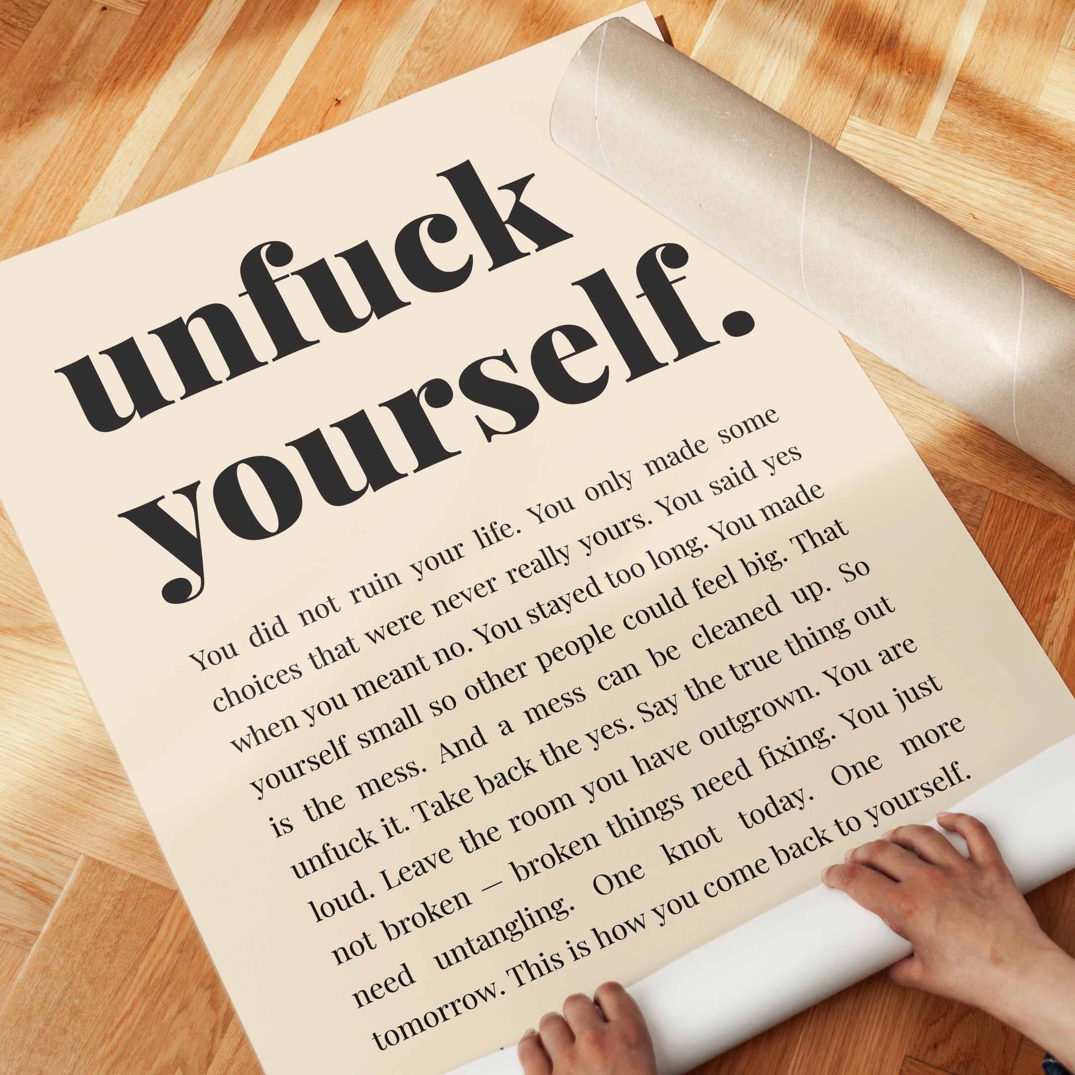 Self Care Wall Art – Therapy Office Decor - detail