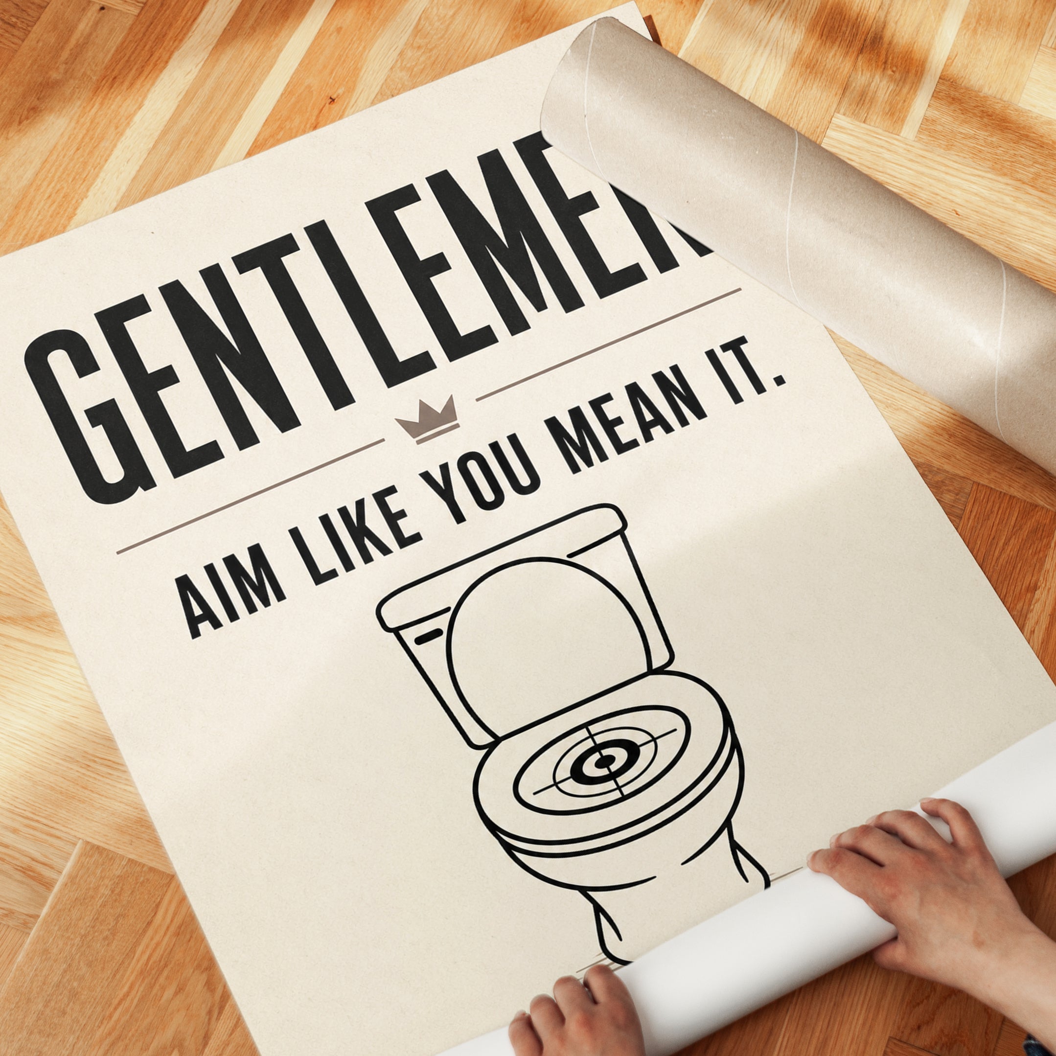 Bathroom Sign Print – Funny Bathroom Wall Art - detail