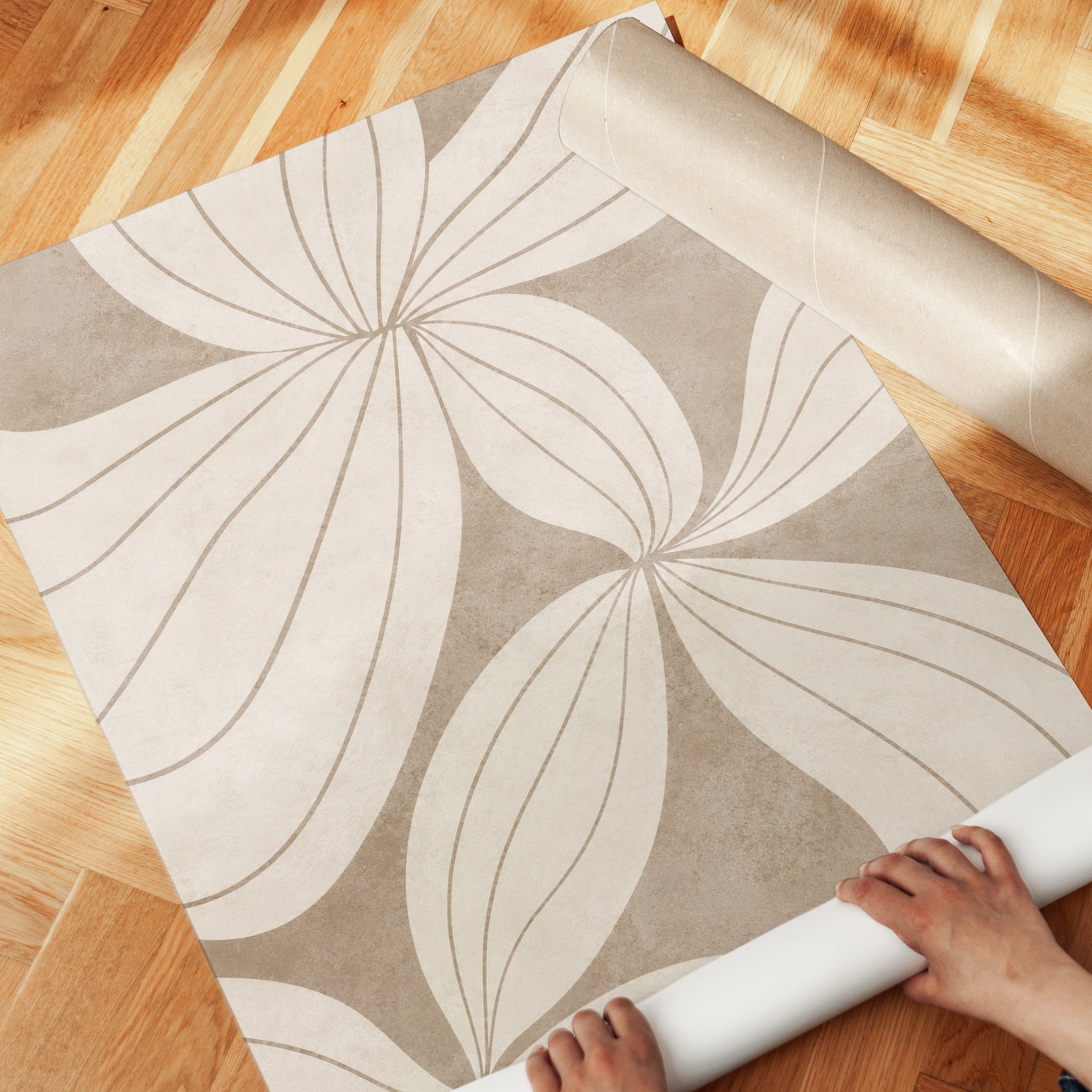 Neutral Abstract Wall Art - detail