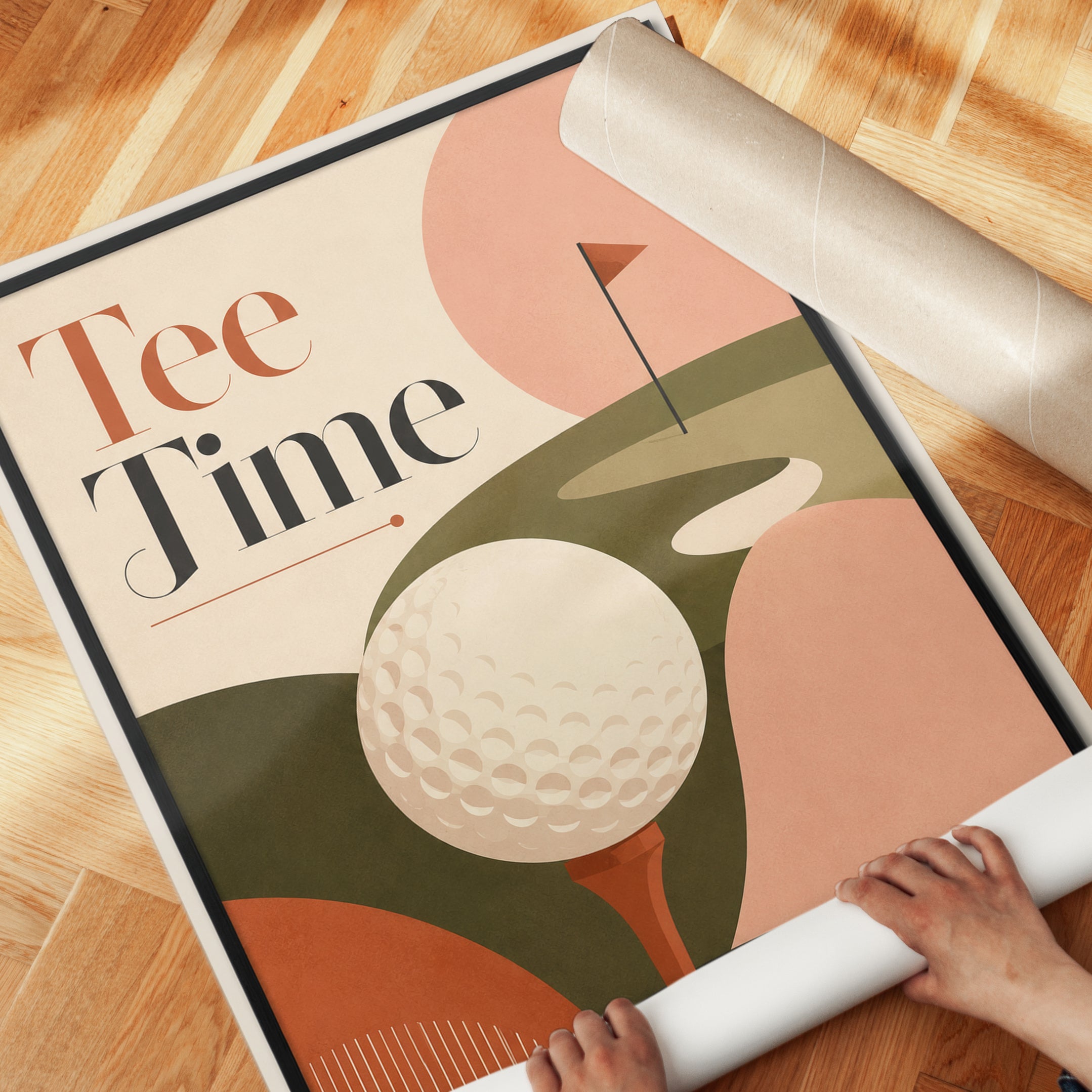Retro Golf Art Print - detail