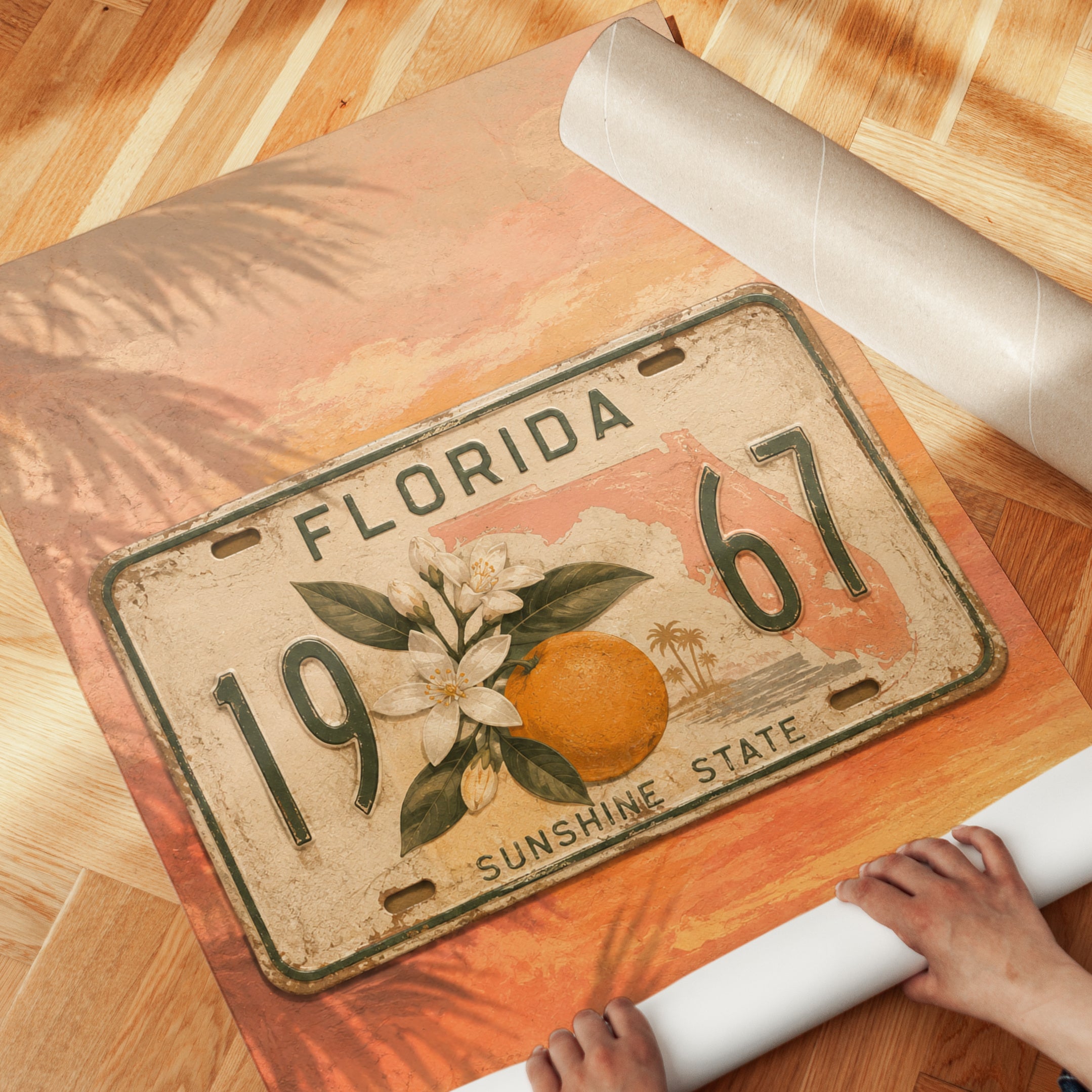 Florida Travel Poster - detail