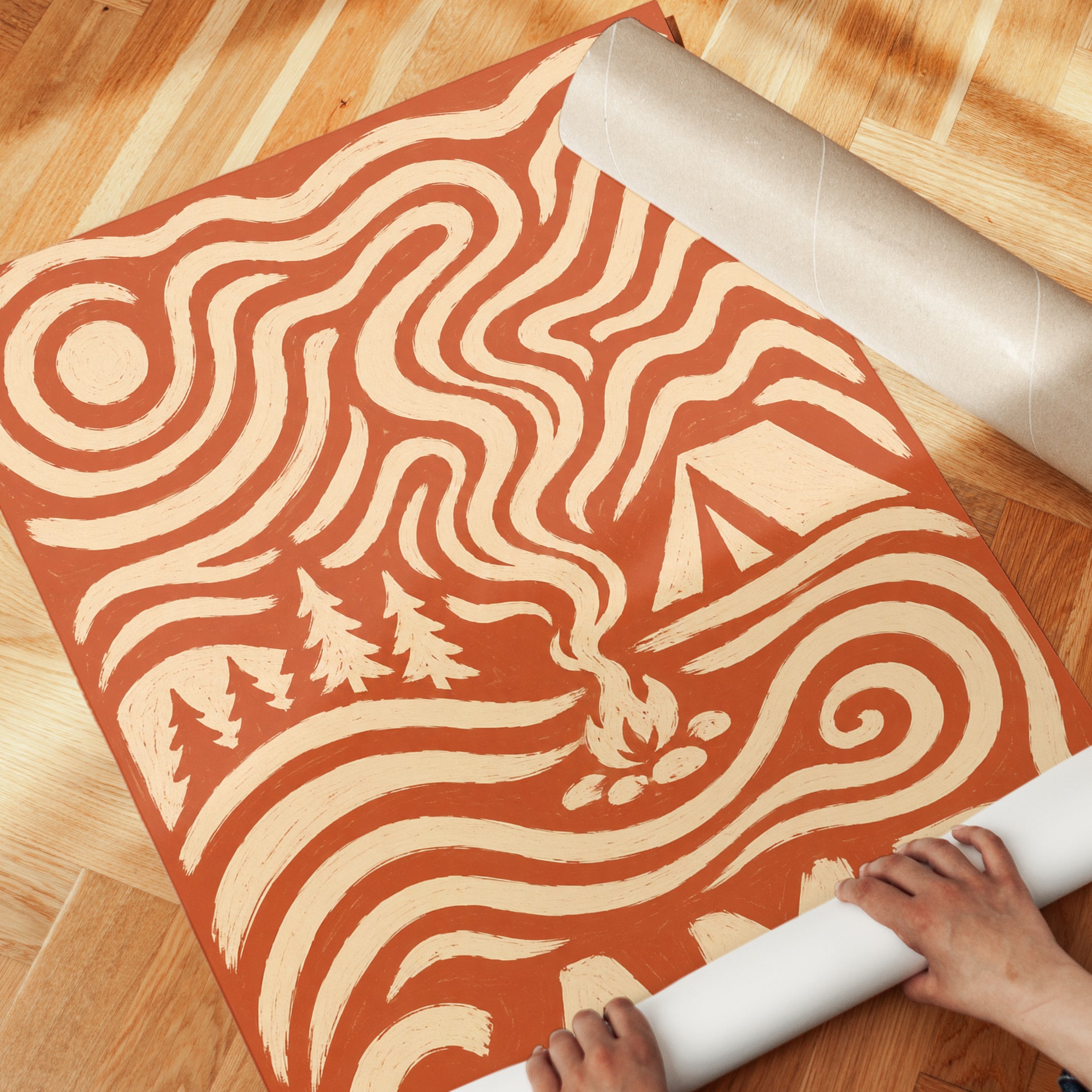 Camping Wall Art – Vintage Camp Poster - detail