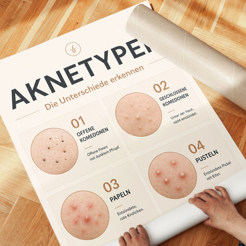 Acne Types Poster – Dermatology Wall Art - detail