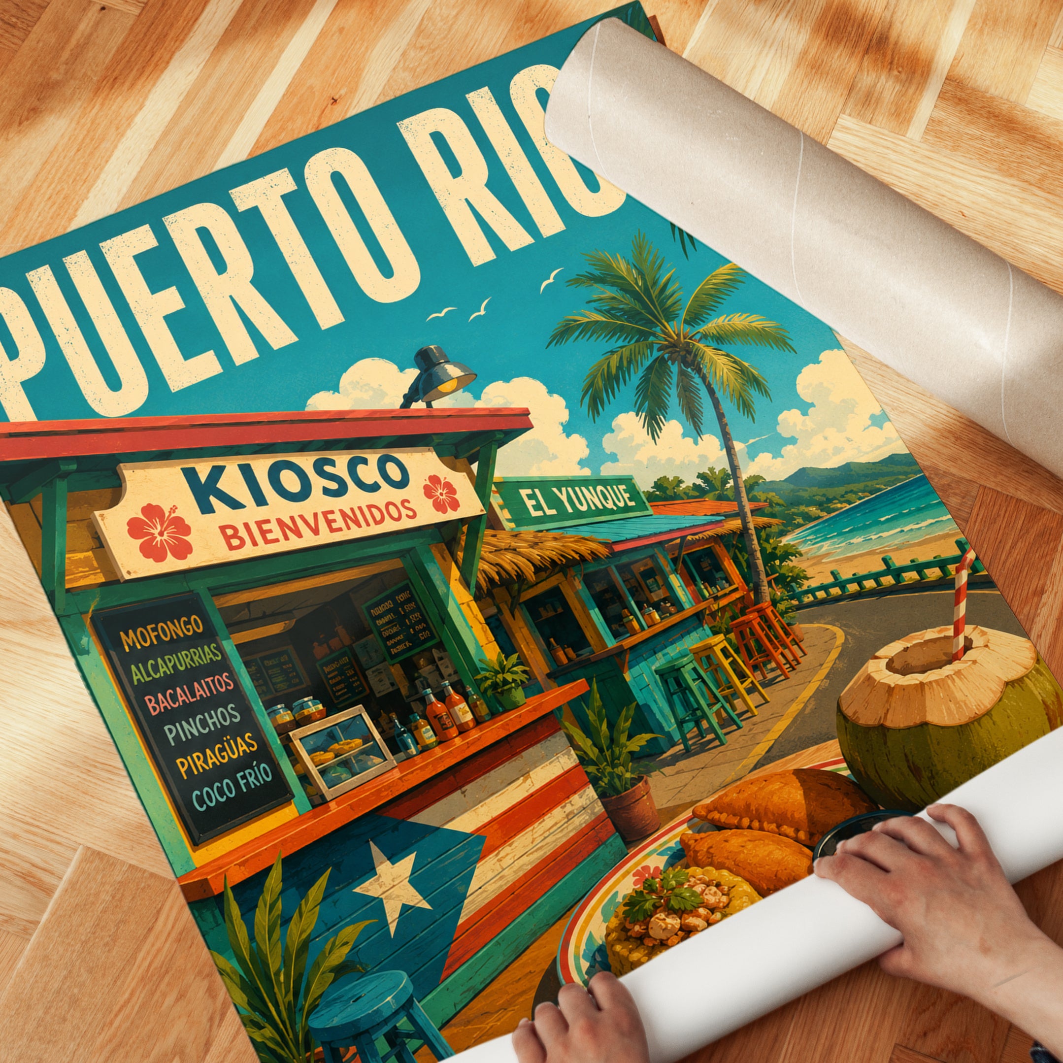 Puerto Rico Travel Poster - detail