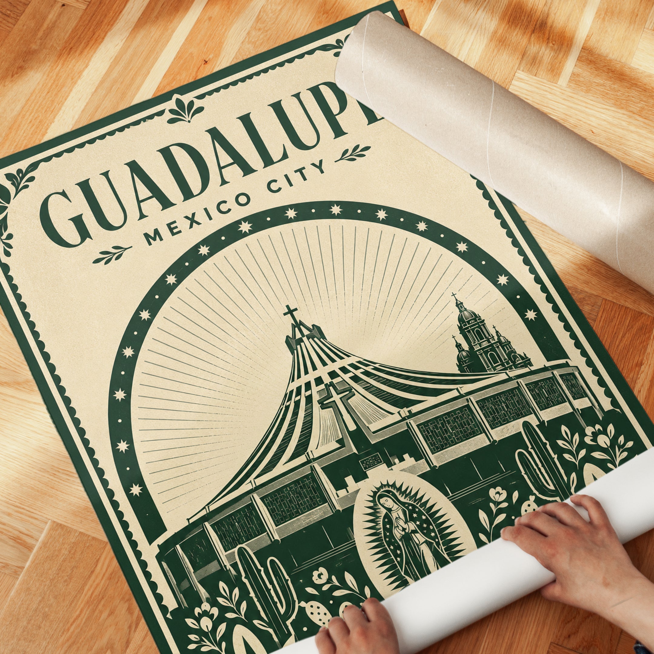 Guadalupe Mexico Poster – Mexico City Print - detail
