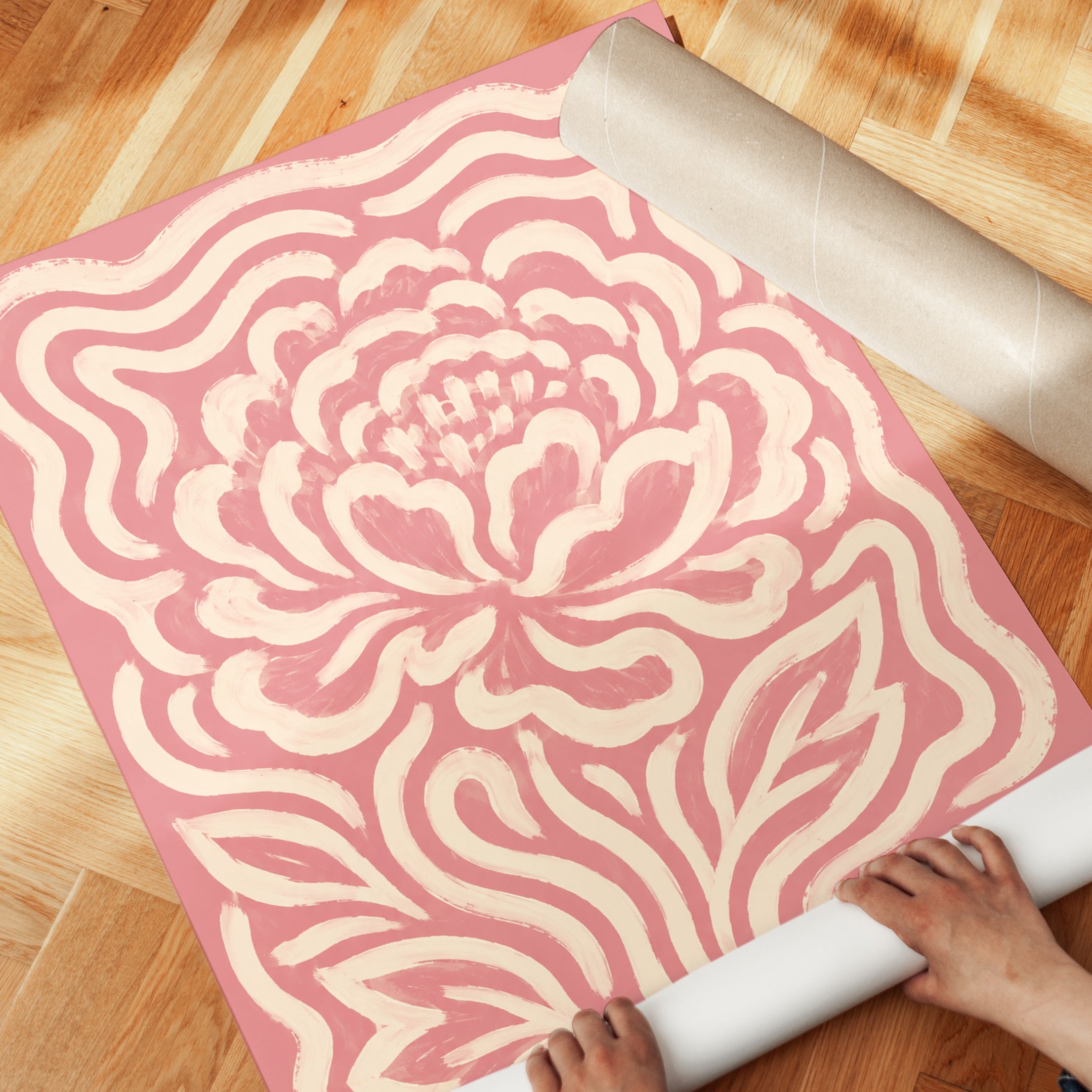Peony Wall Art – Vintage Botanical Print - detail