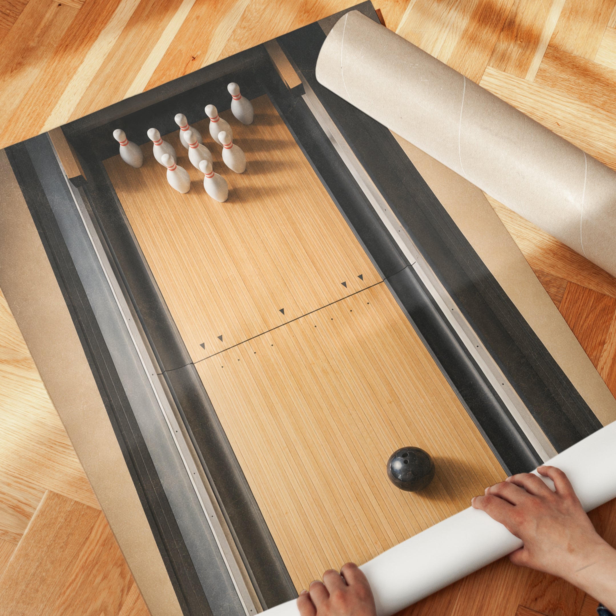 Bowling Wall Art – Vintage Sports Print - detail