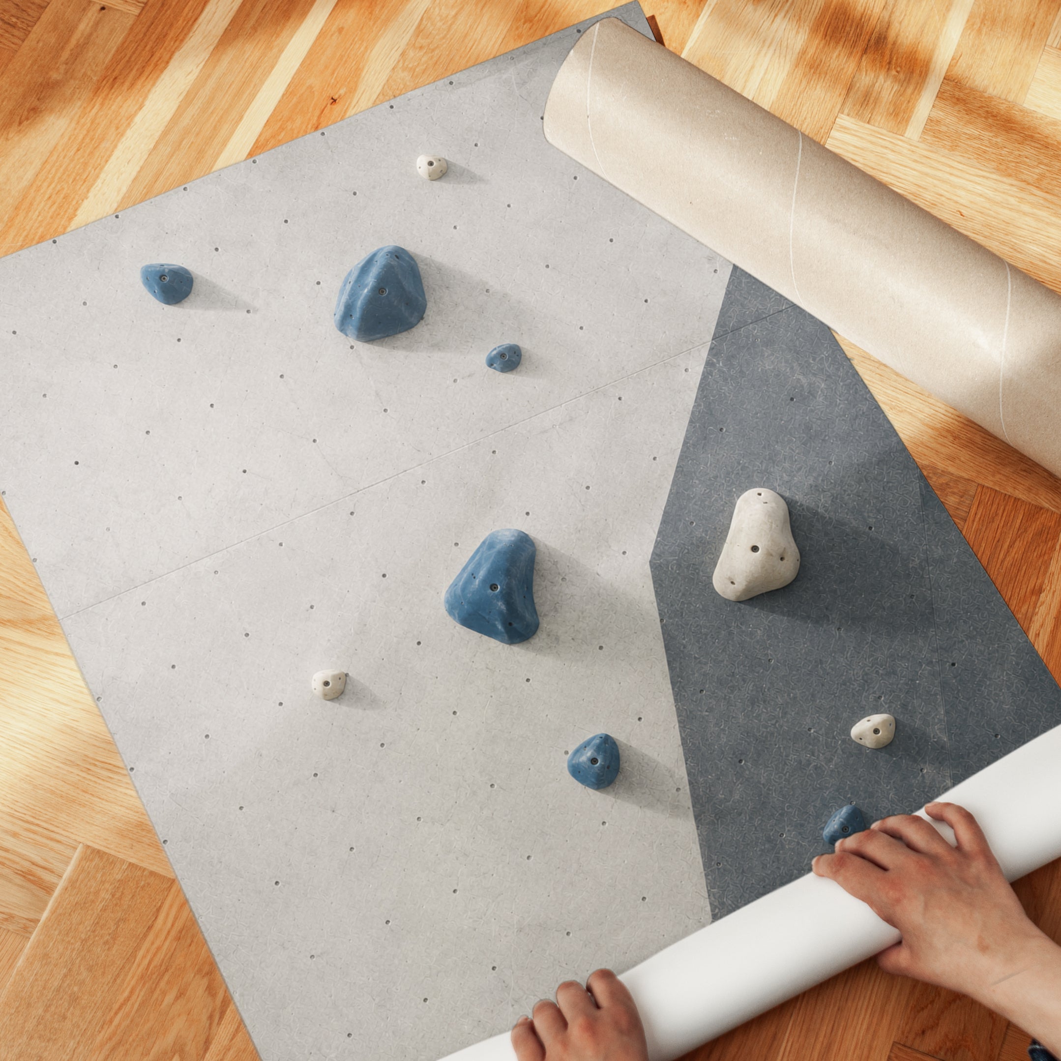 Rock Climbing Wall Art – Bouldering Print - detail
