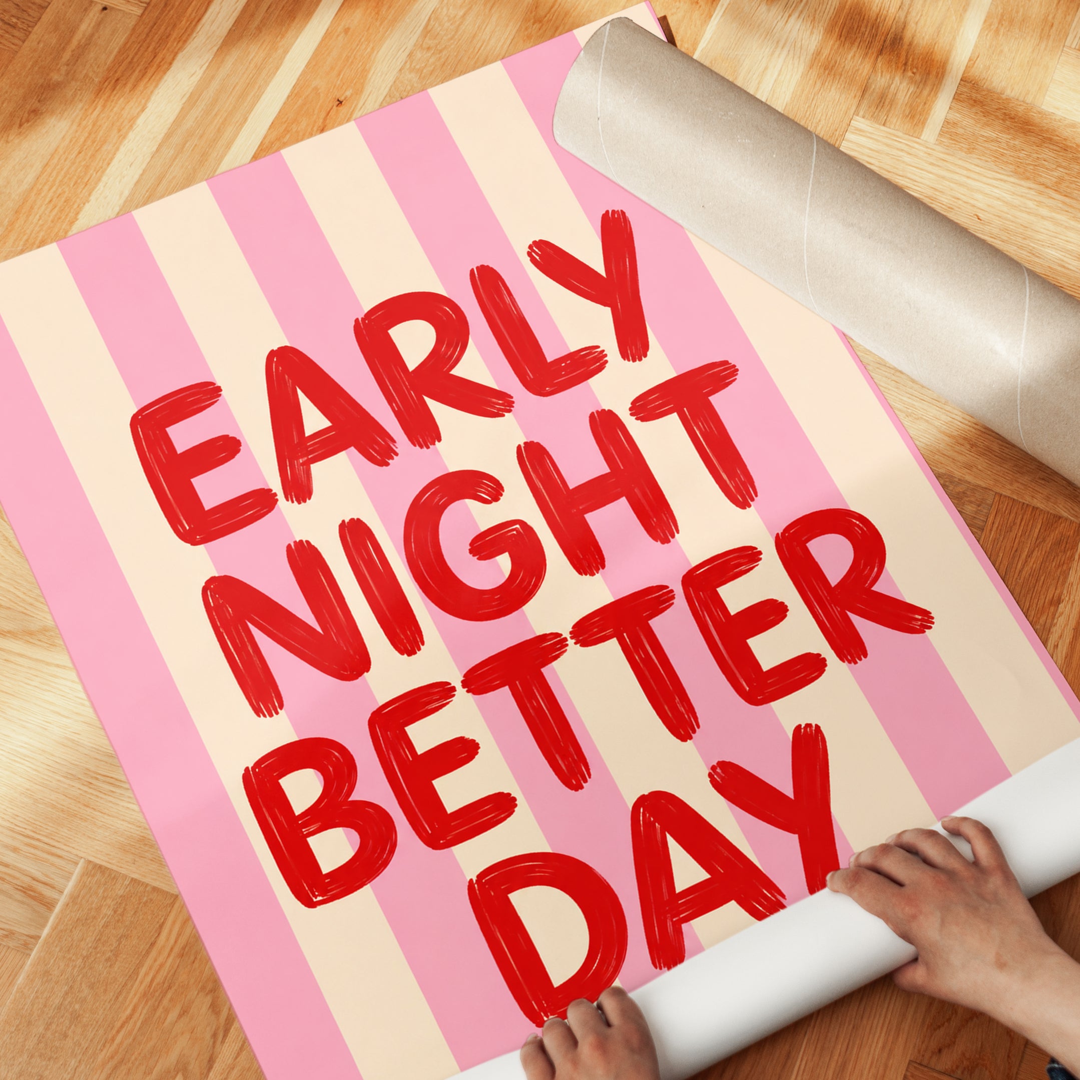 Inspirational Wall Art: Early Night Better Day - detail