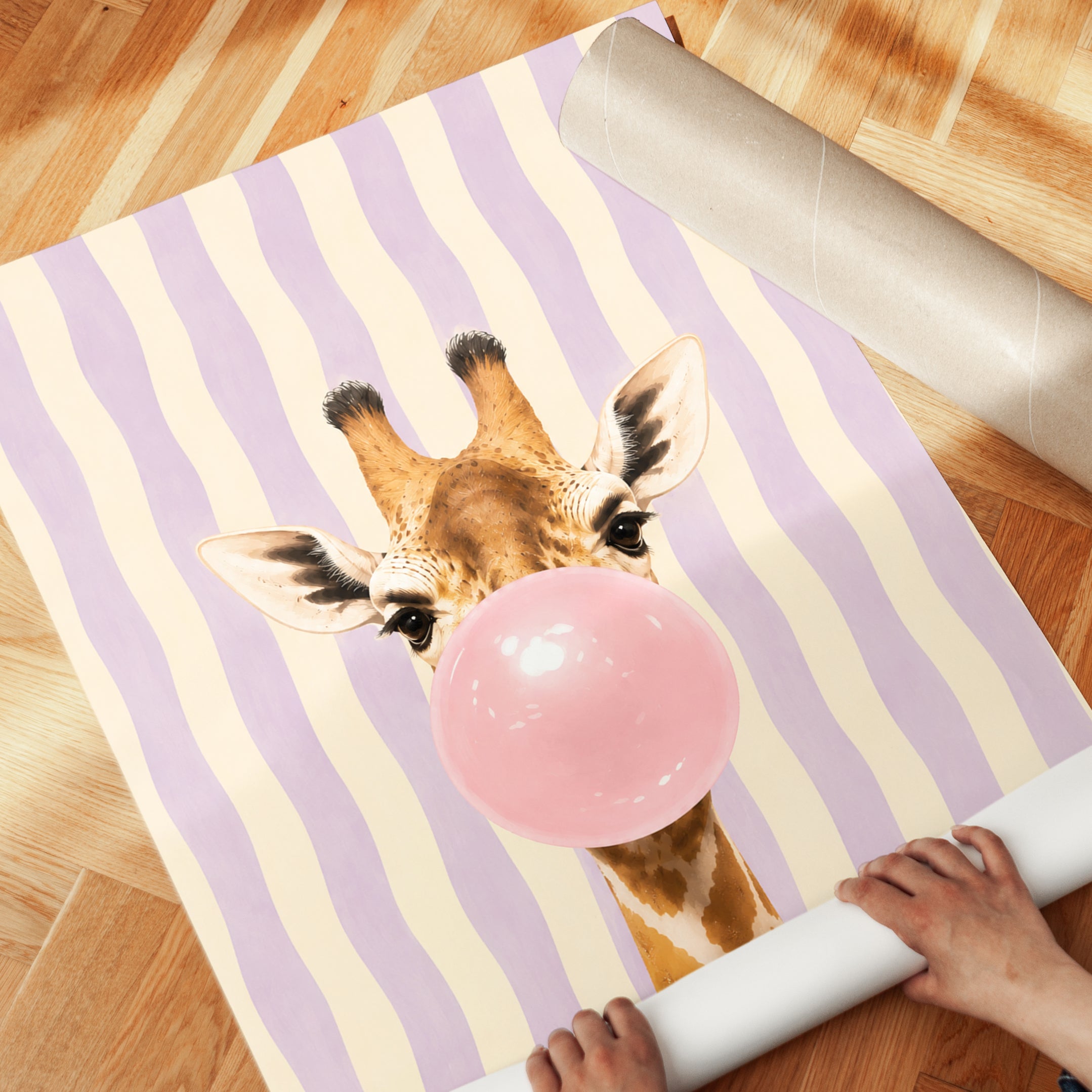 Giraffe Nursery Wall Art - detail