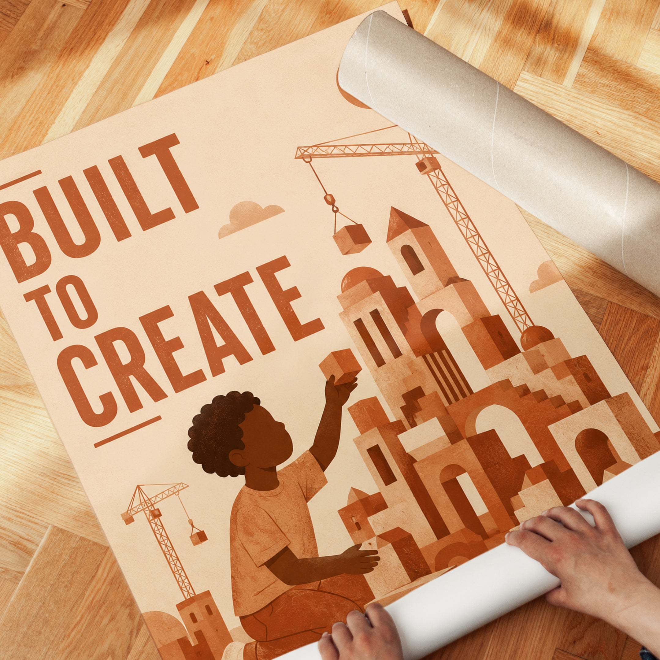 Kids Room Wall Art – Built To Create Print - detail