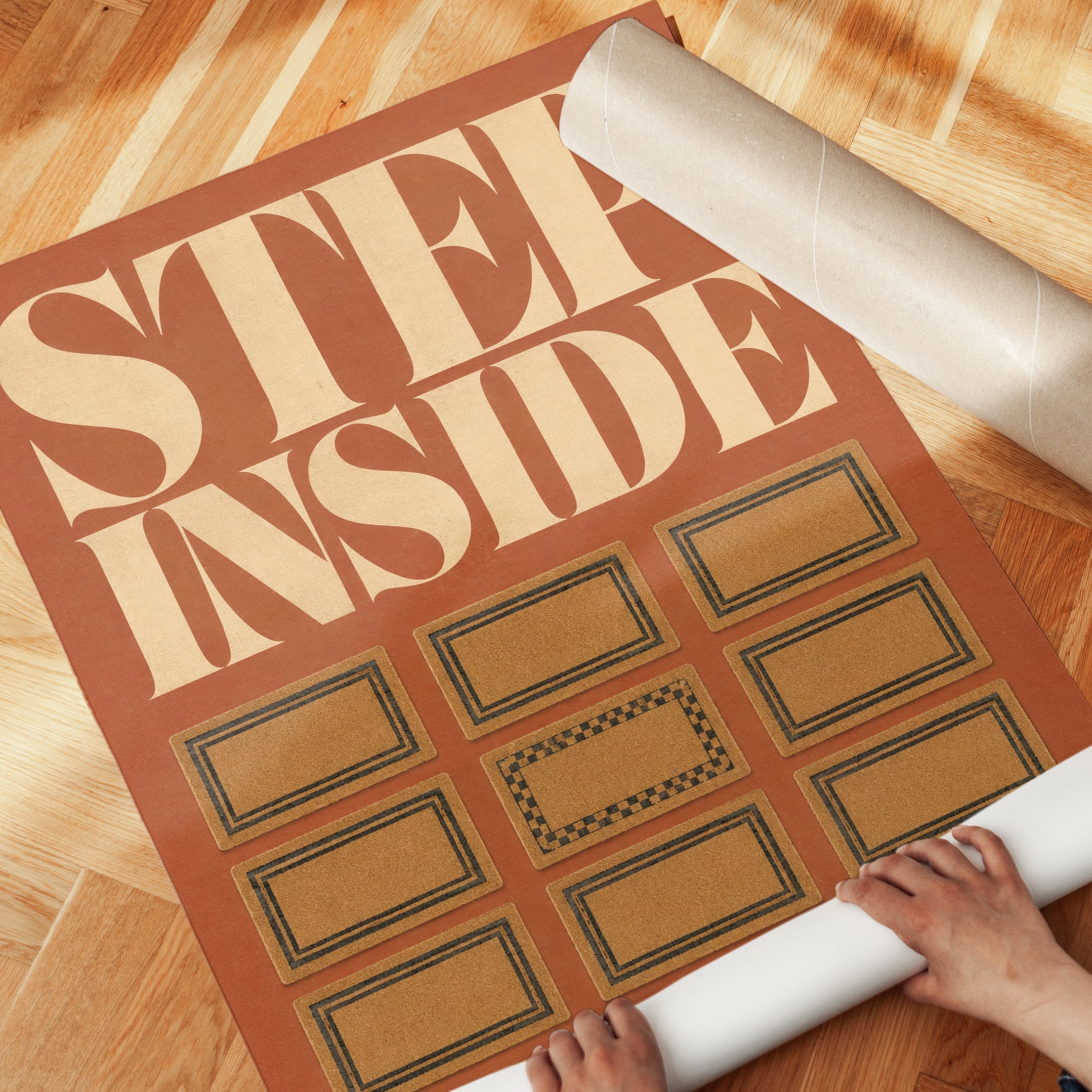Retro 70s Typography Print - detail