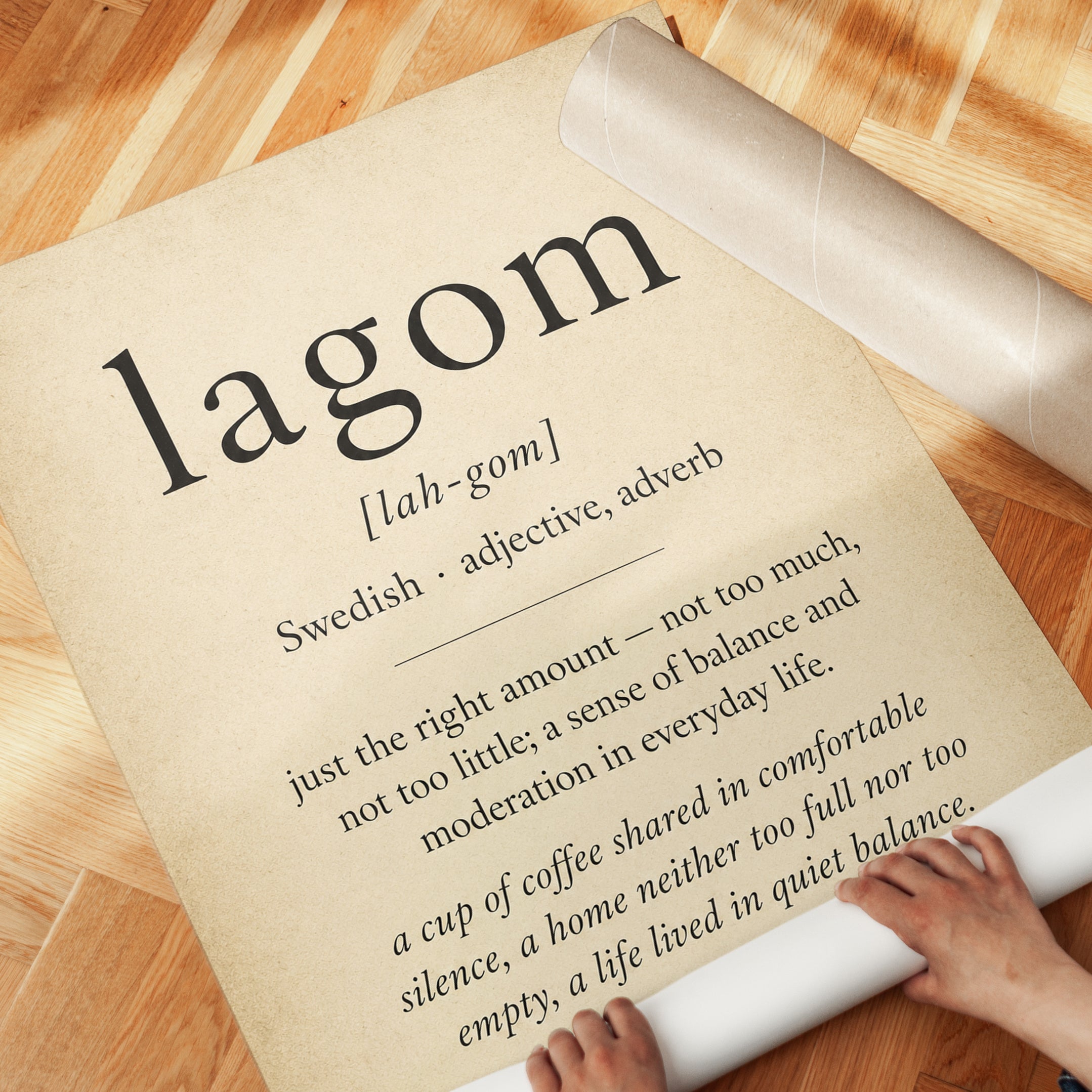 Lagom Wall Art – Swedish Definition Print - detail