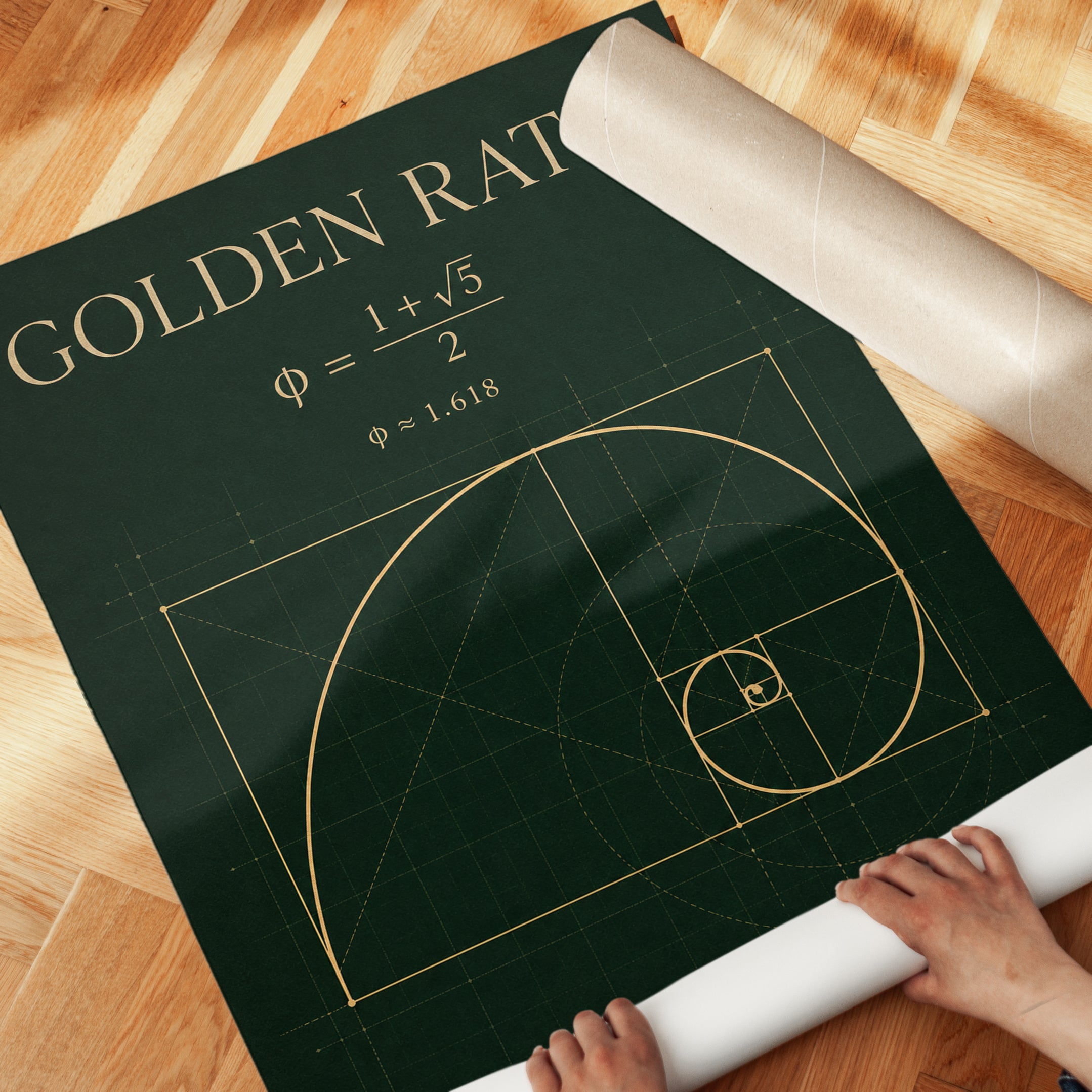 Golden Ratio Wall Art – Math Print - detail
