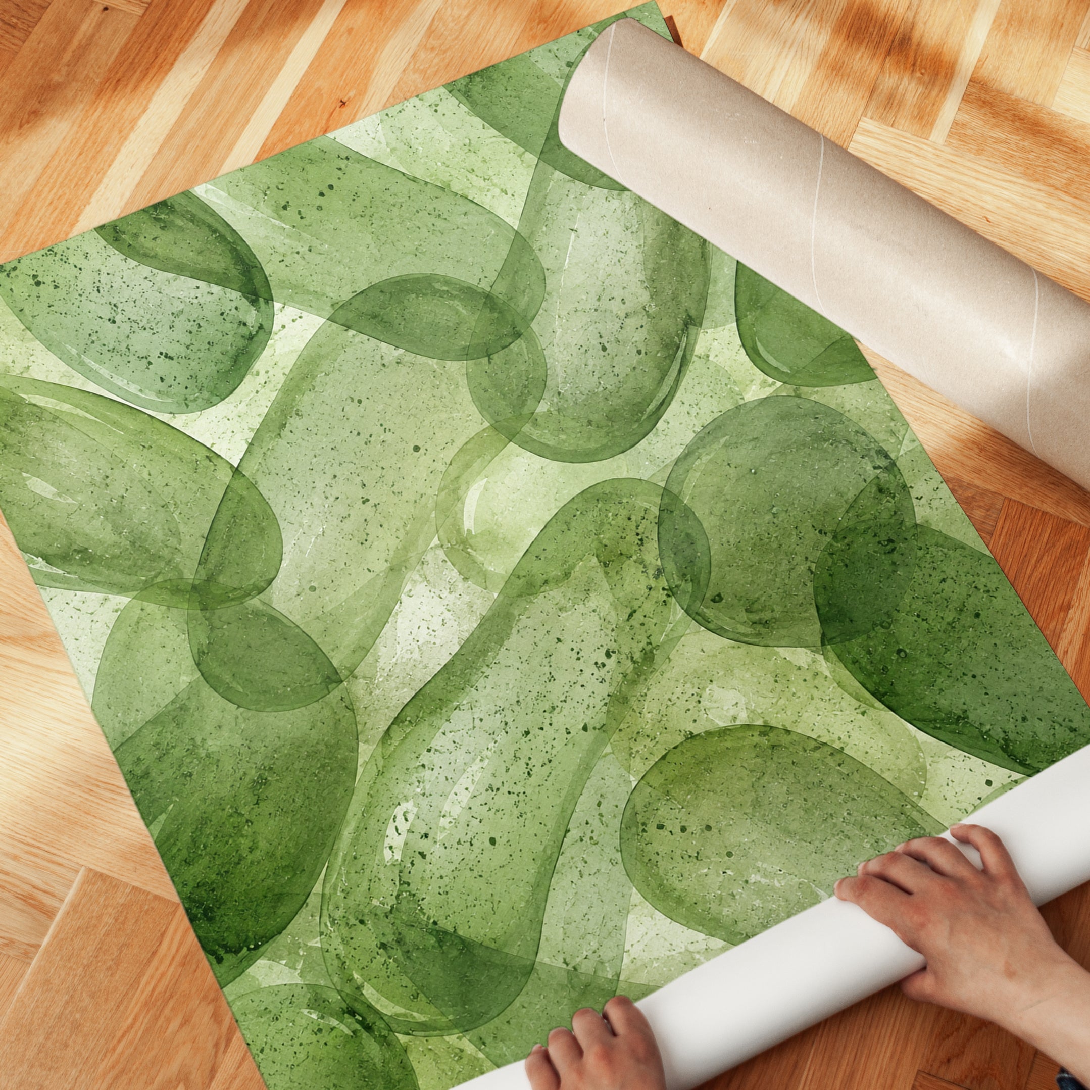 Eucalyptus Leaf Print – Green Botanical Wall Art - detail