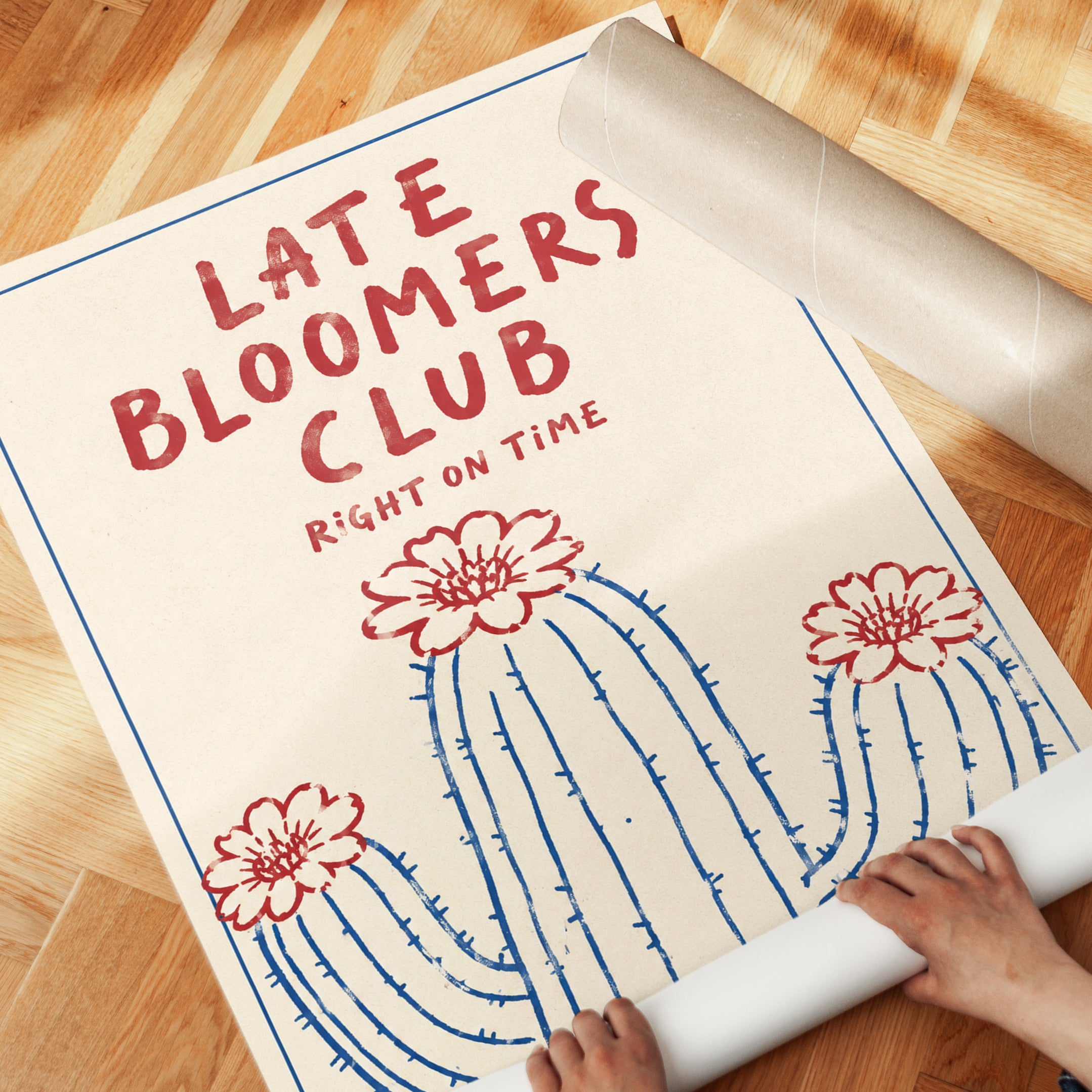 Cactus Quote Wall Art – Late Bloomers Club Print - detail
