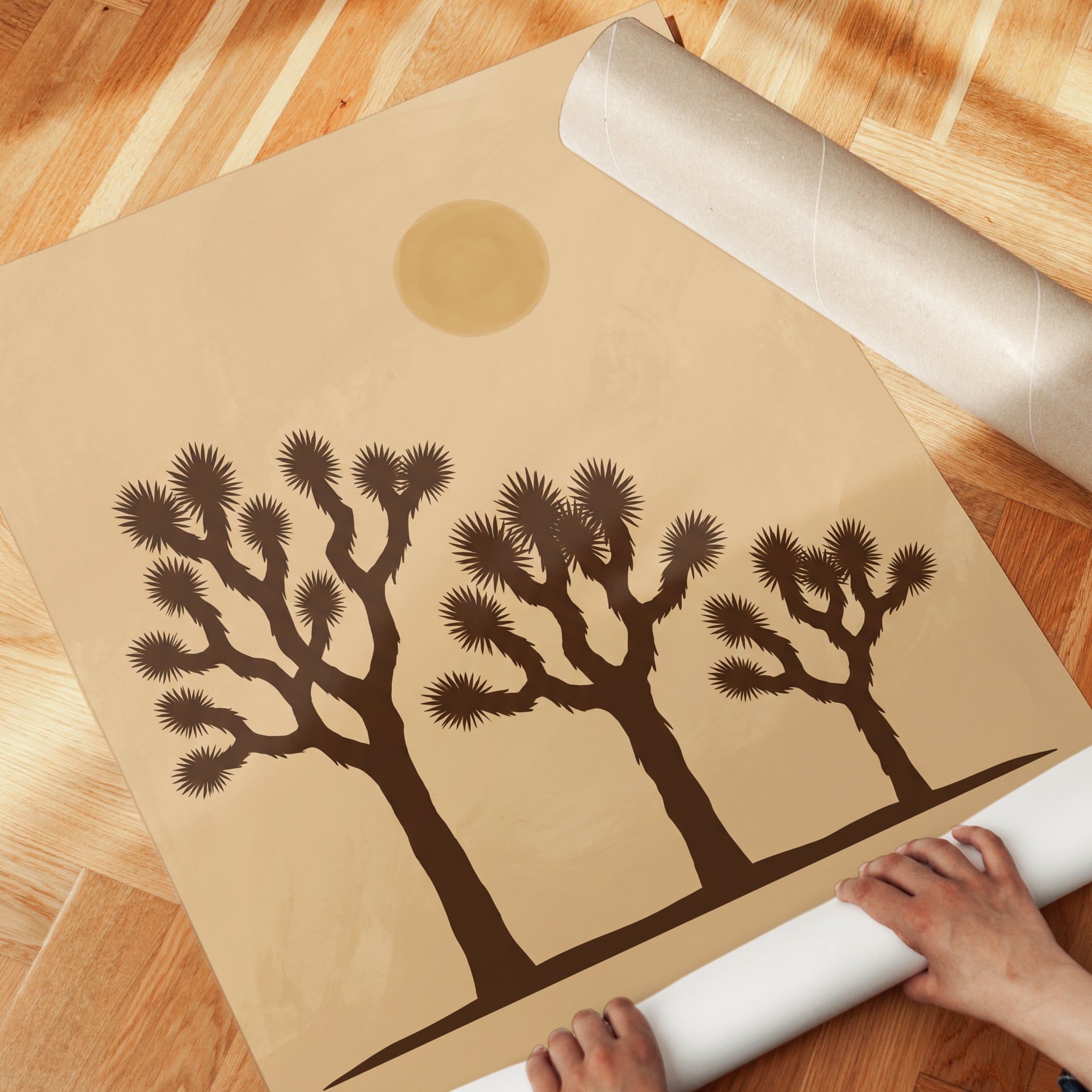 Joshua Tree National Park Poster: Minimalist Boho Art (Multiple Sizes) - detail
