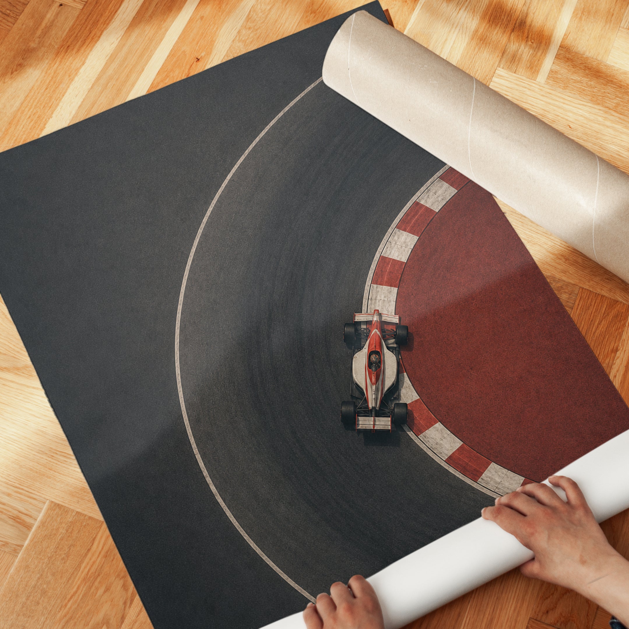 Racing Wall Art – Motorsport Track Print - detail