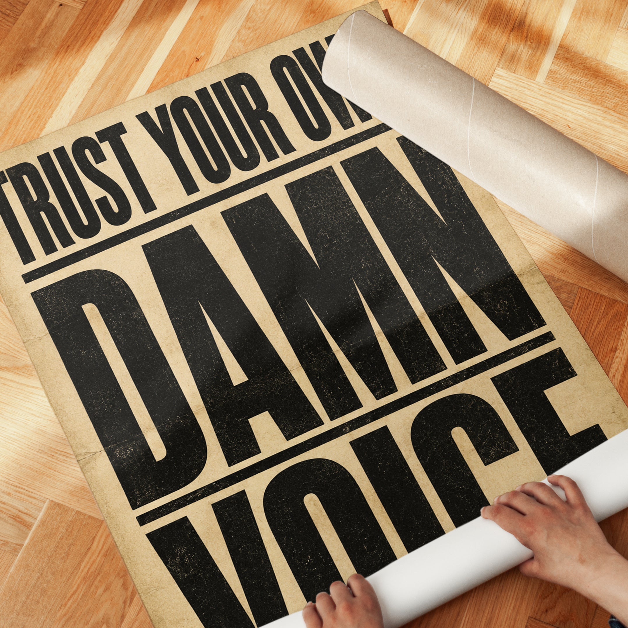 Motivational Quote Print - detail