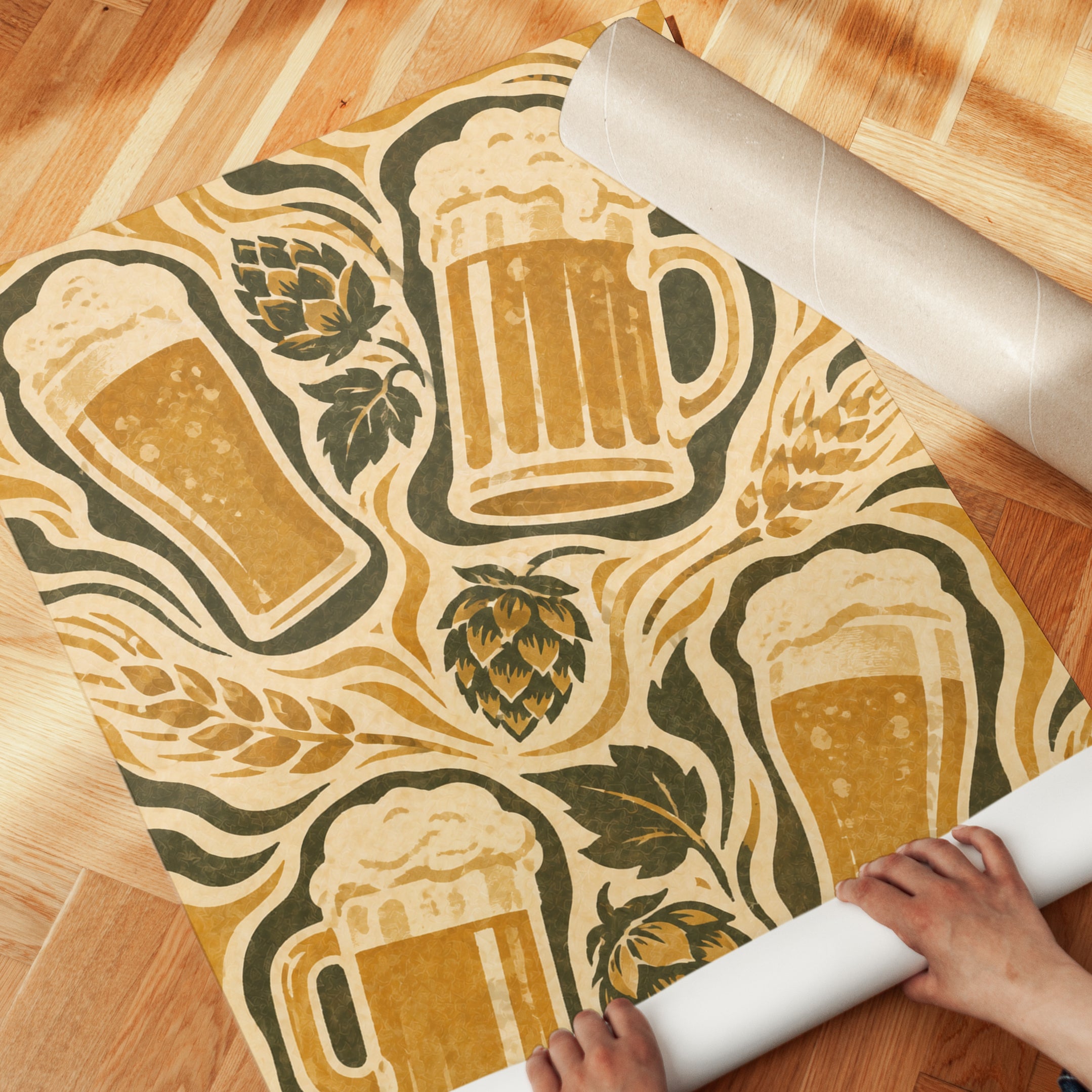 Beer Wall Art – Vintage Brewery Print - detail
