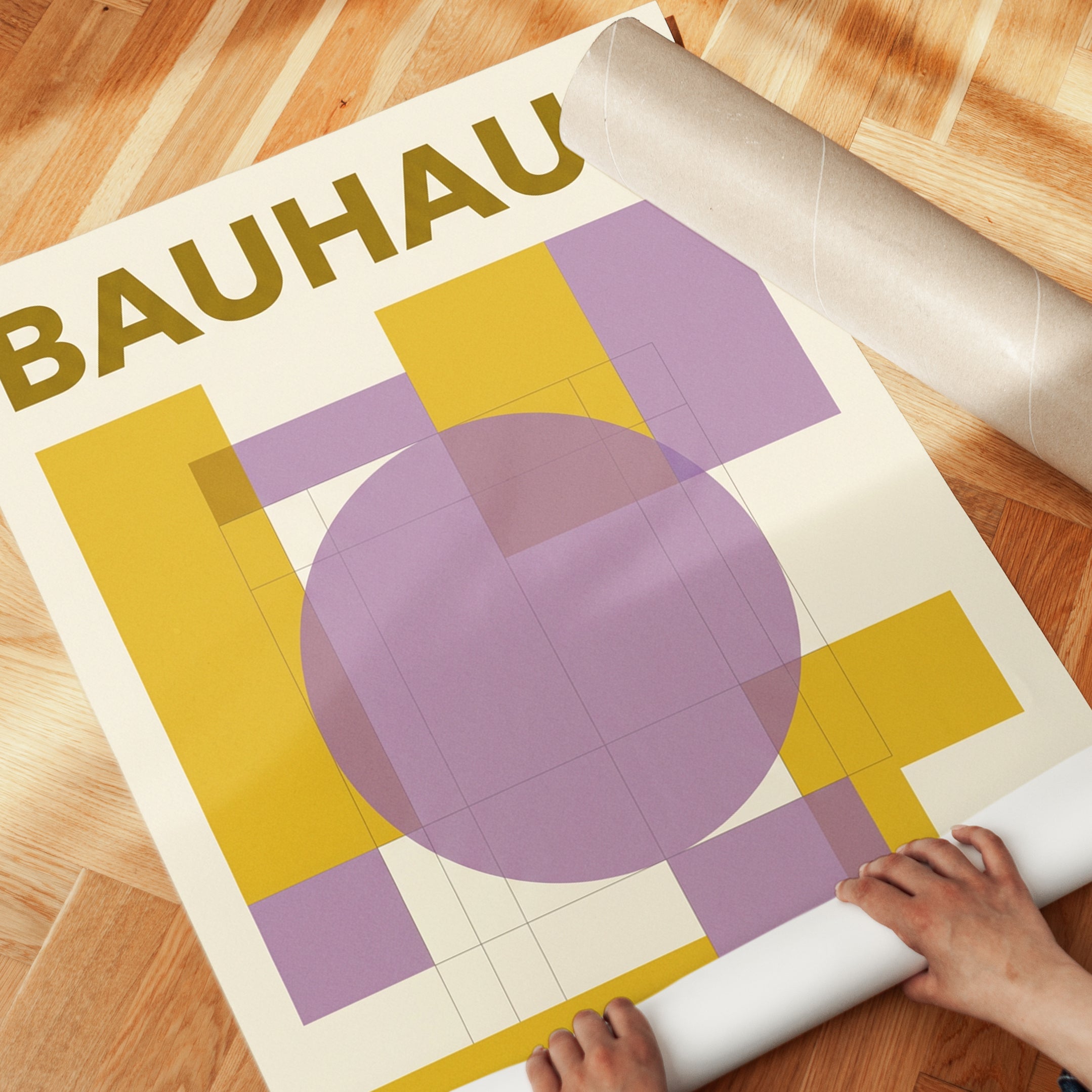 Bauhaus Art Print: Mid-Century Modern Geometric Design - detail