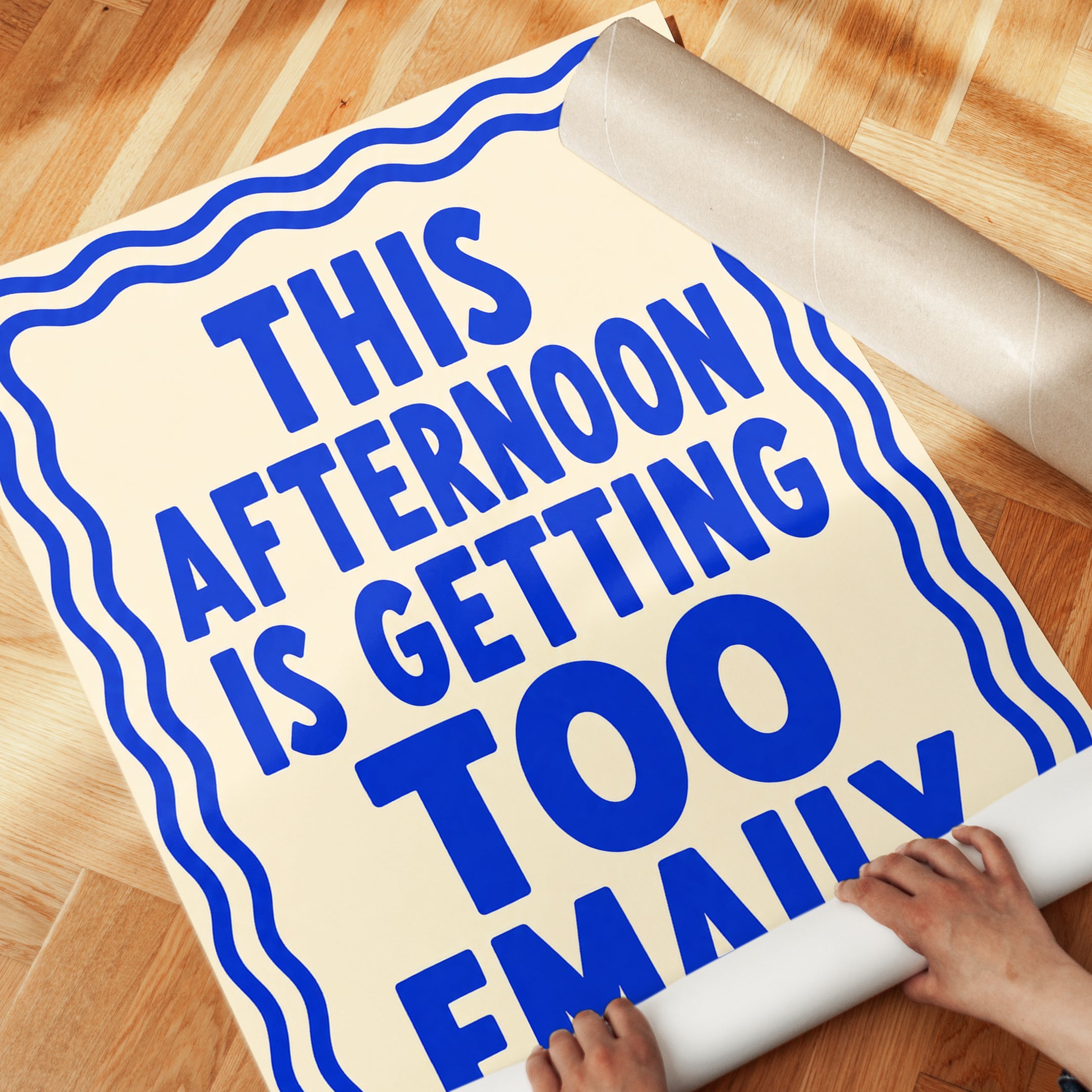 This Afternoon Is Getting Too Emaily: Humorous Typography Print - detail