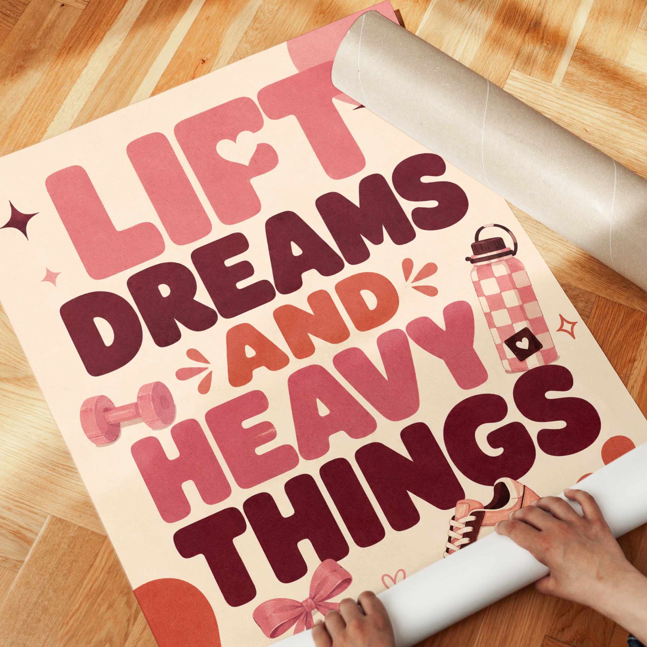 Fitness Wall Art: Inspirational Gym Quote - detail