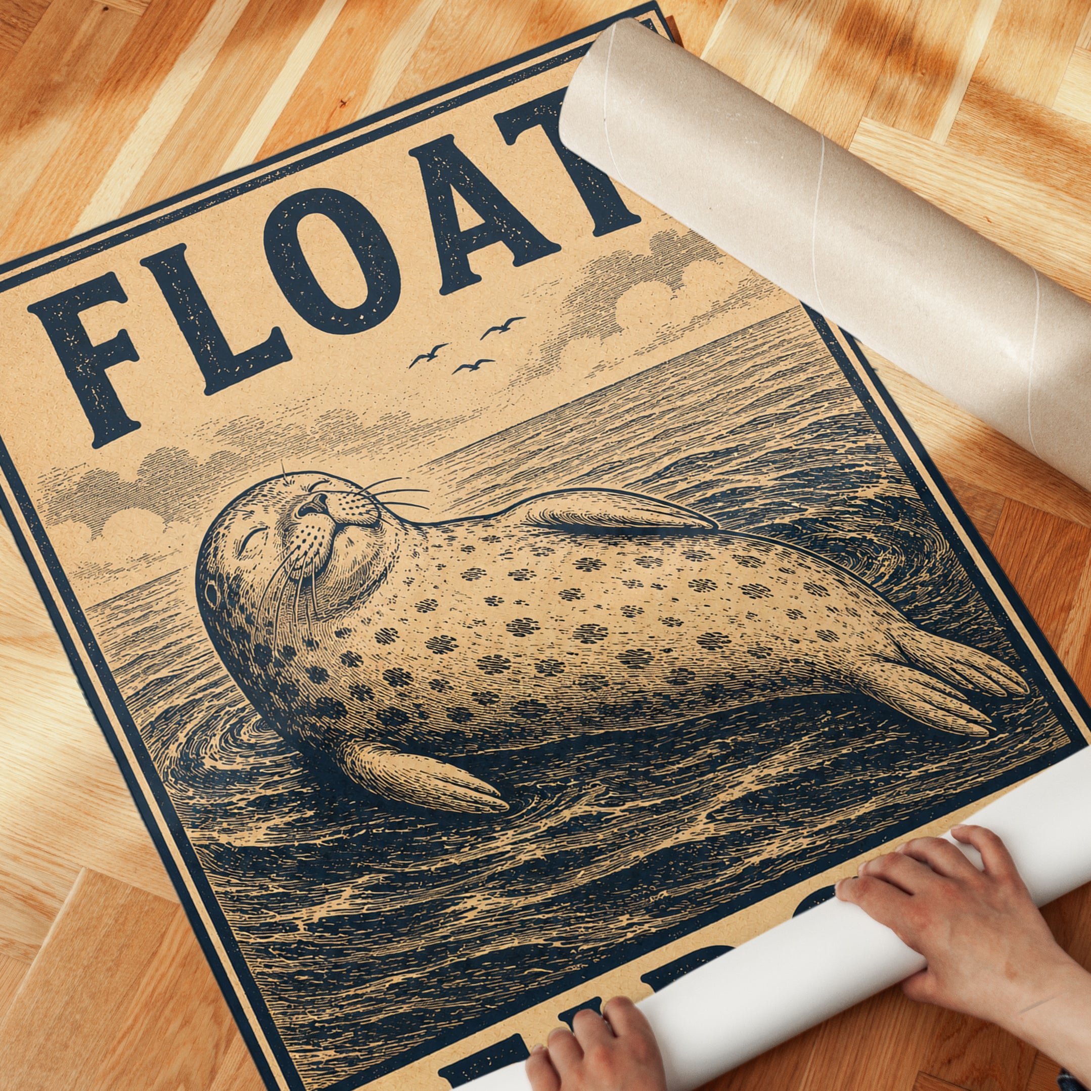 Coastal Seal Wall Art - detail