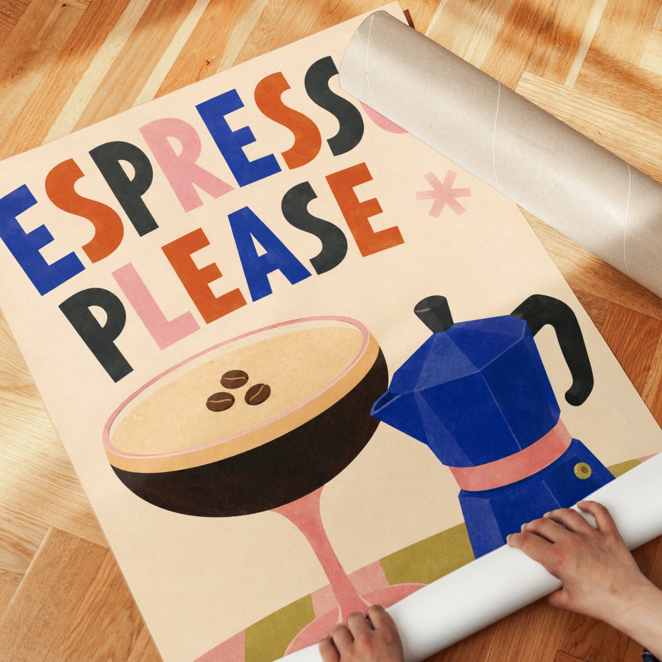 Espresso Please Coffee Print - detail