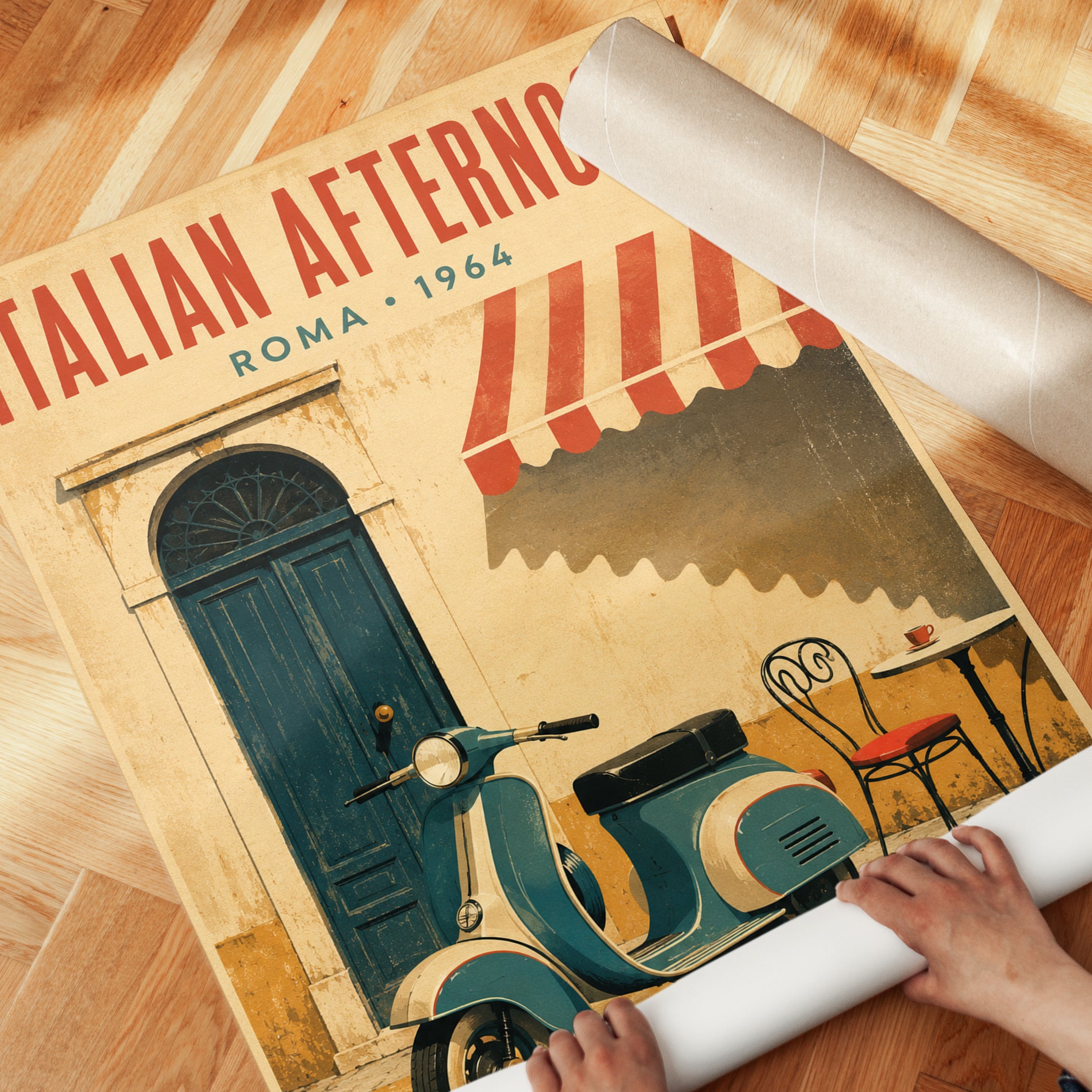 Rome Travel Poster - detail
