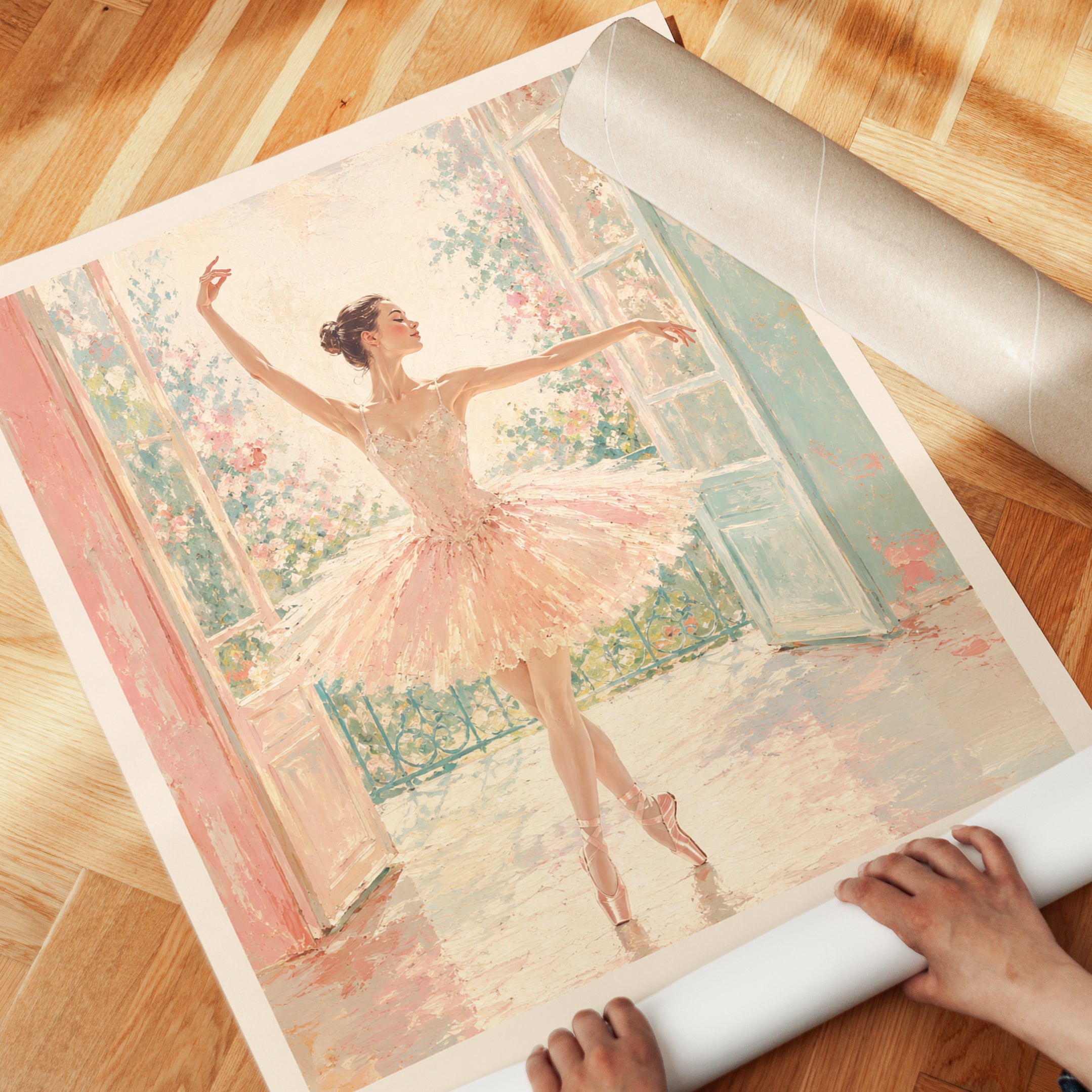 Ballerina Wall Art – Ballet Dancer Print - detail