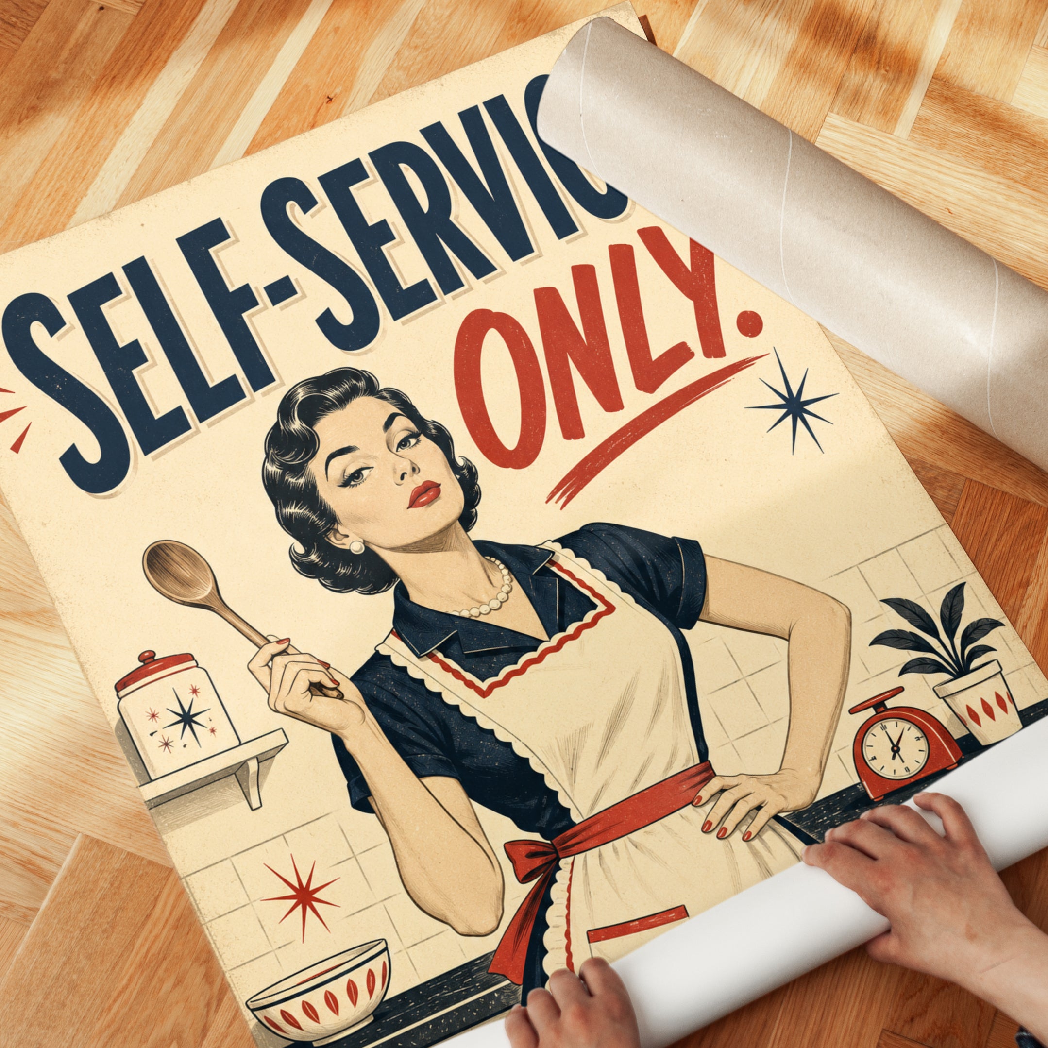 Retro Kitchen Wall Art - detail