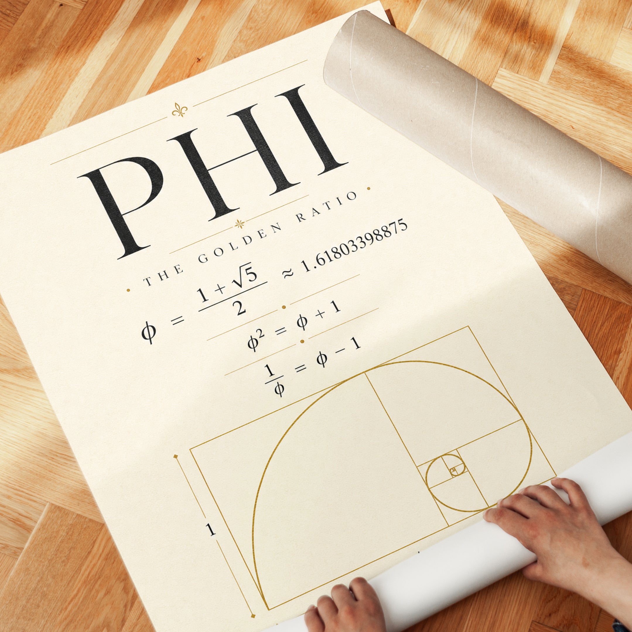 Golden Ratio Poster – Math Wall Art - detail
