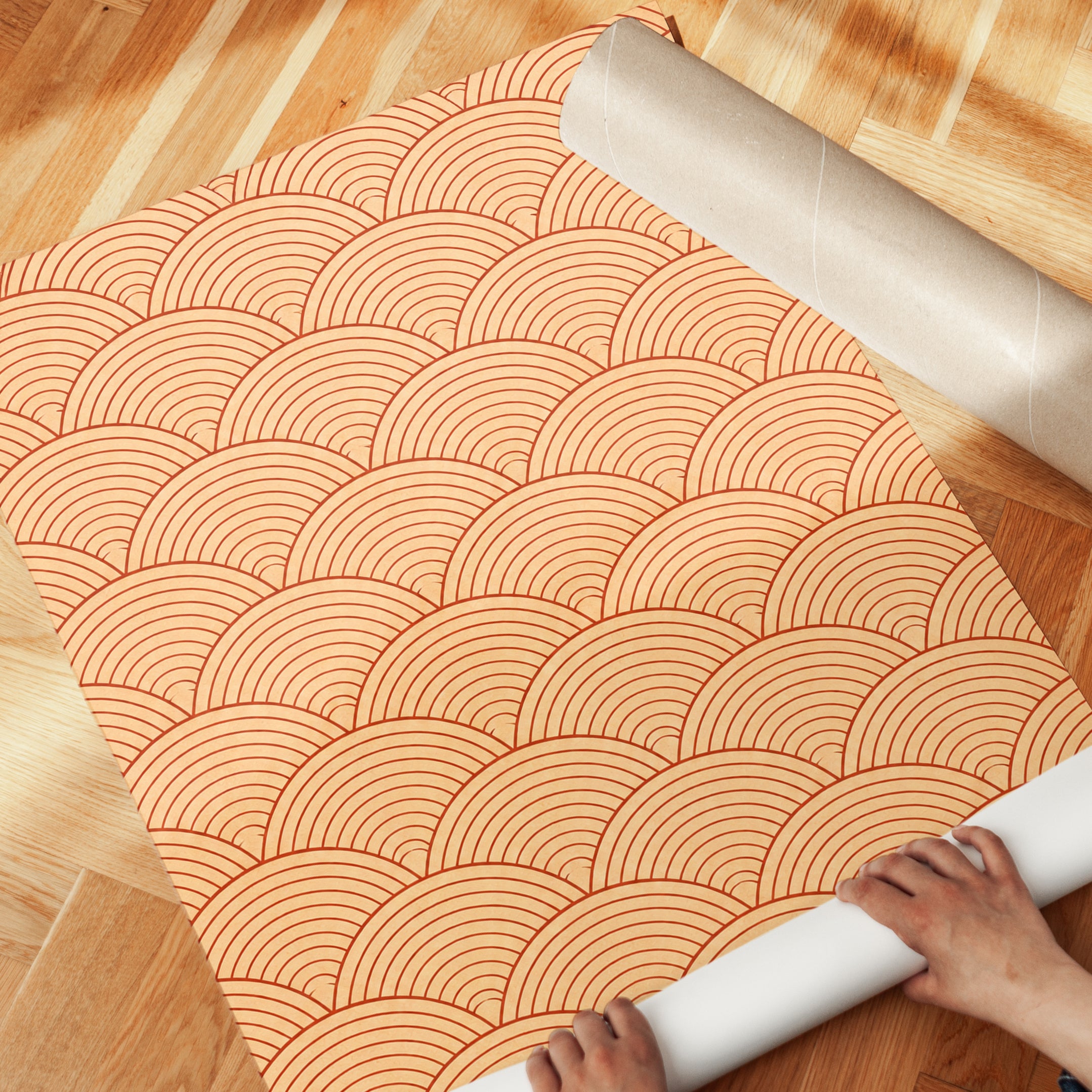 Seigaiha Wall Art Print: Japanese Wave Pattern - detail