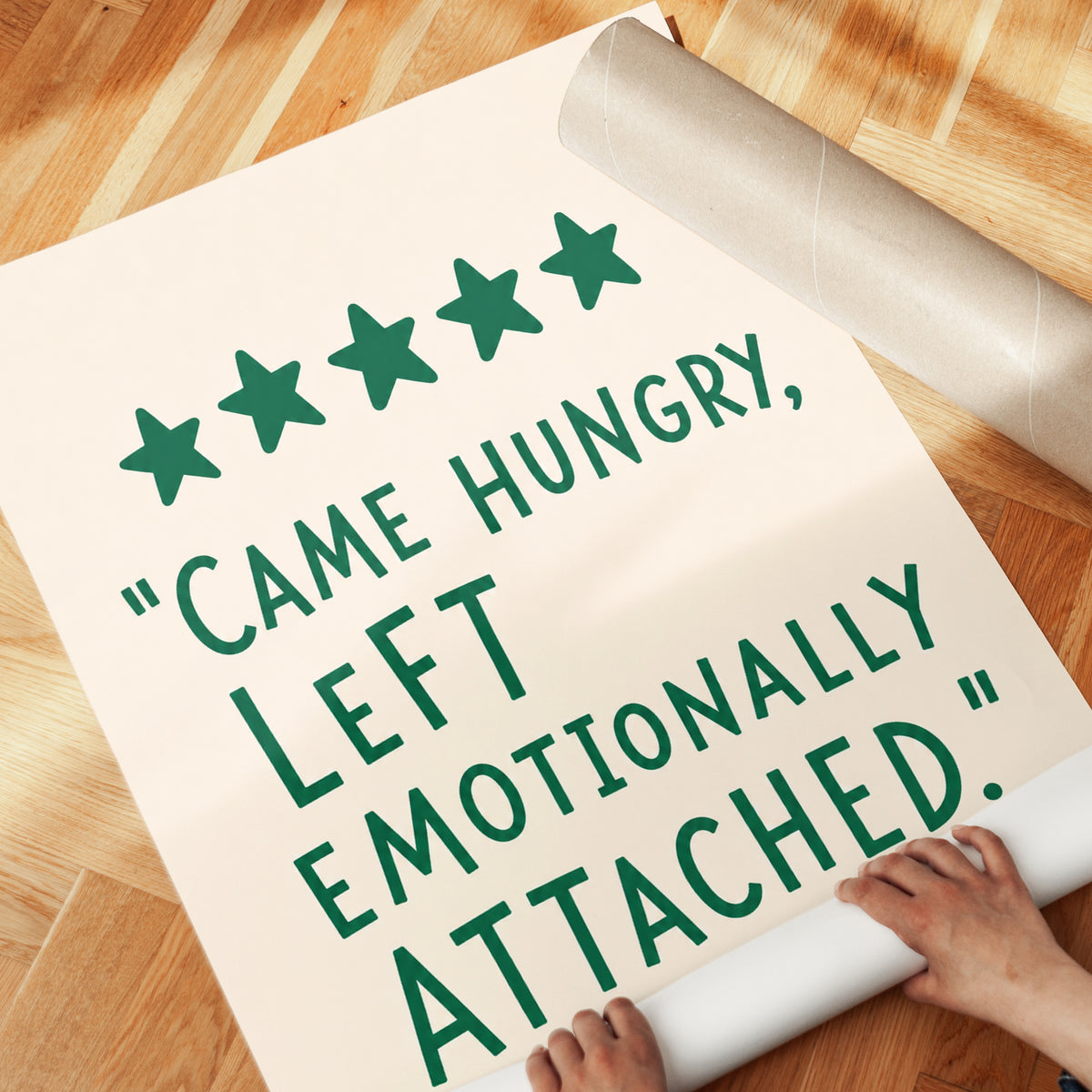 Humorous Restaurant Quote Print - detail