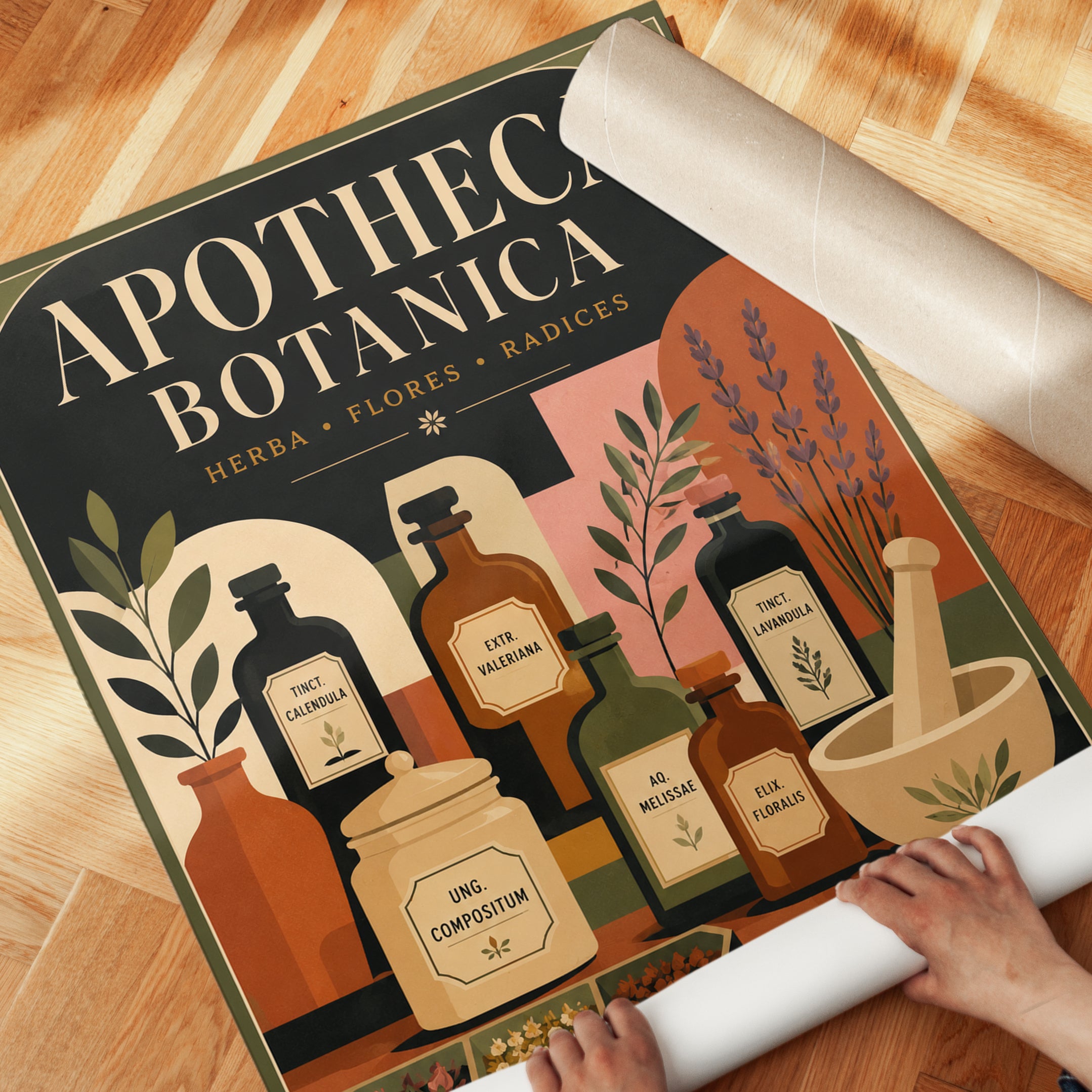 Herbal Apothecary Print - detail