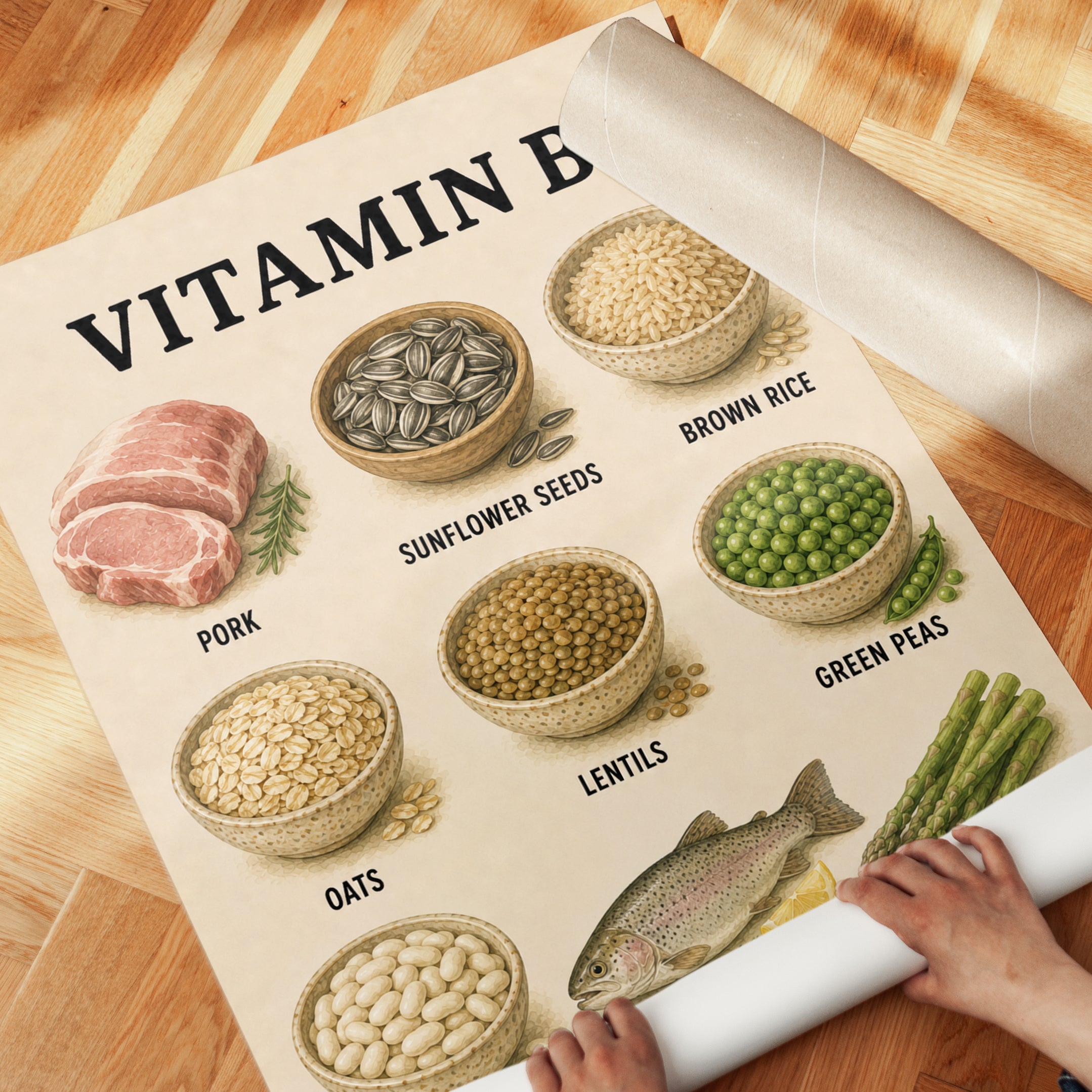Vitamin B1 Foods Poster - detail
