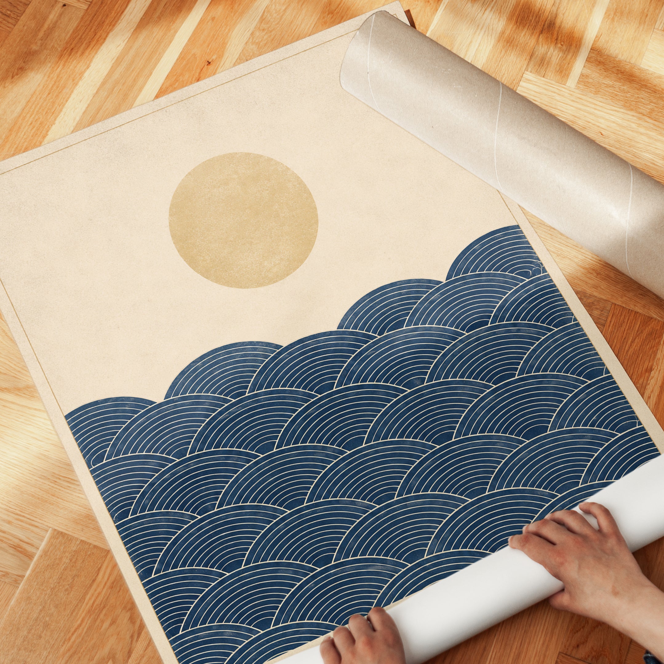 Japanese Wave Art Print - detail