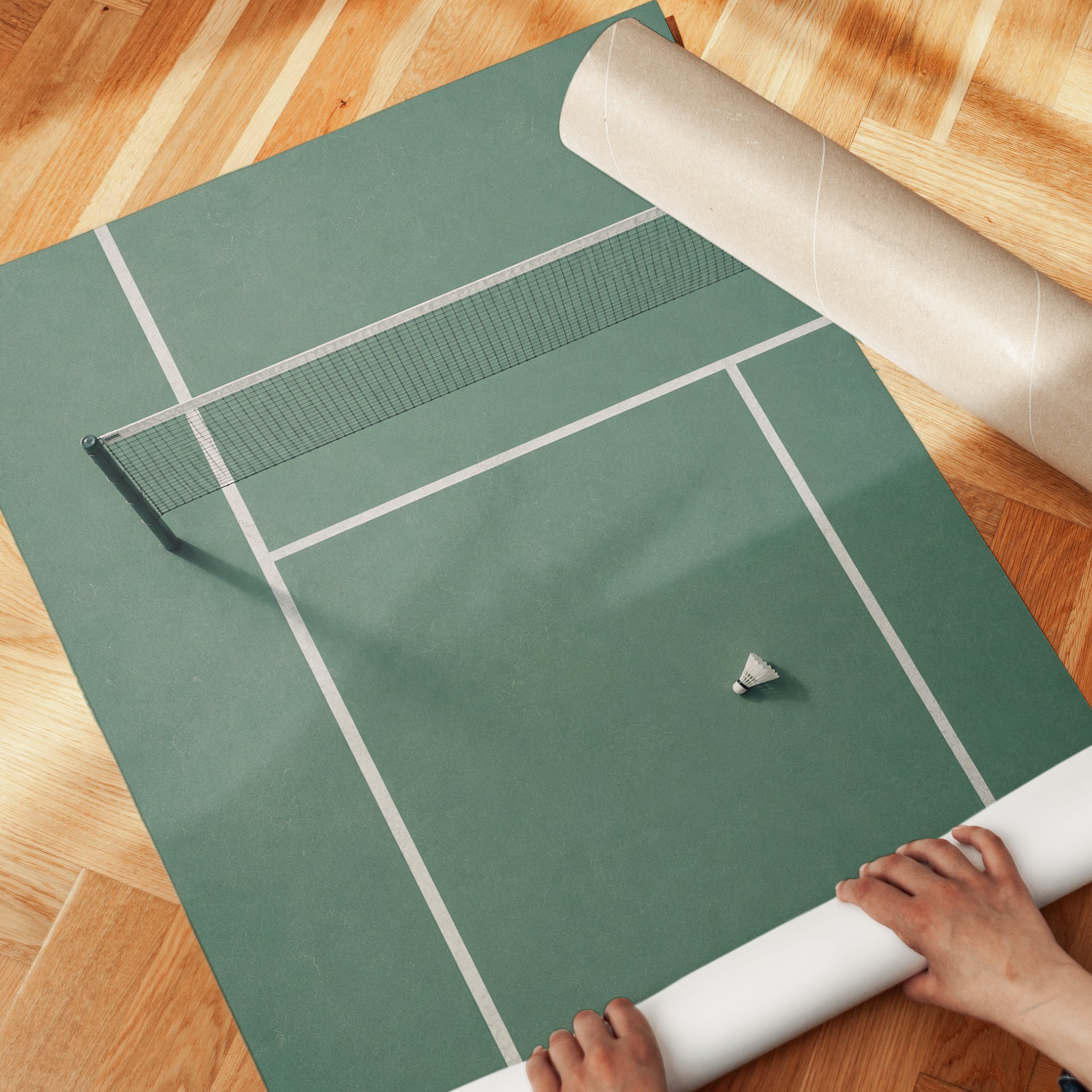 Badminton Wall Art – Minimalist Sports Print - detail